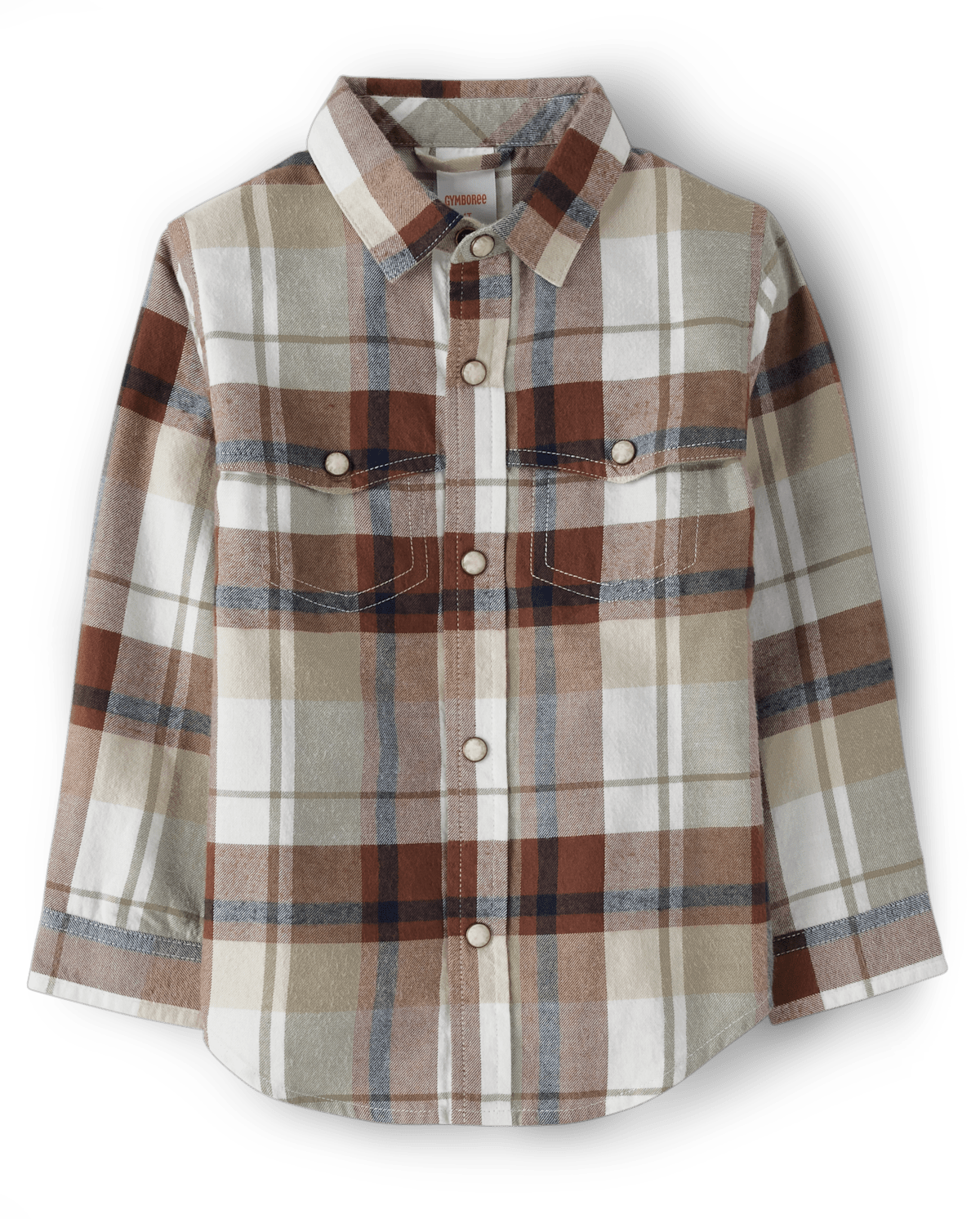 Детские рубашки Gymboree Boys Plaid Snap Front Shirt - Little Rocky Mountain