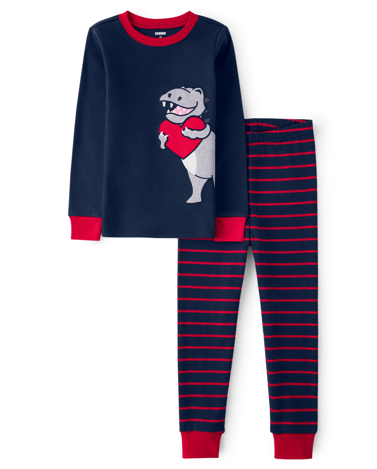 Детские пижамы Gymboree Boys Striped Dino Snug Fit Cotton Pajamas - Gymmies