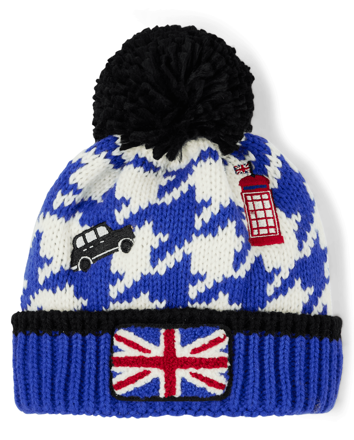 Детские головные уборы Gymboree Boys Houndstooth Pom Pom Hat - London Calling