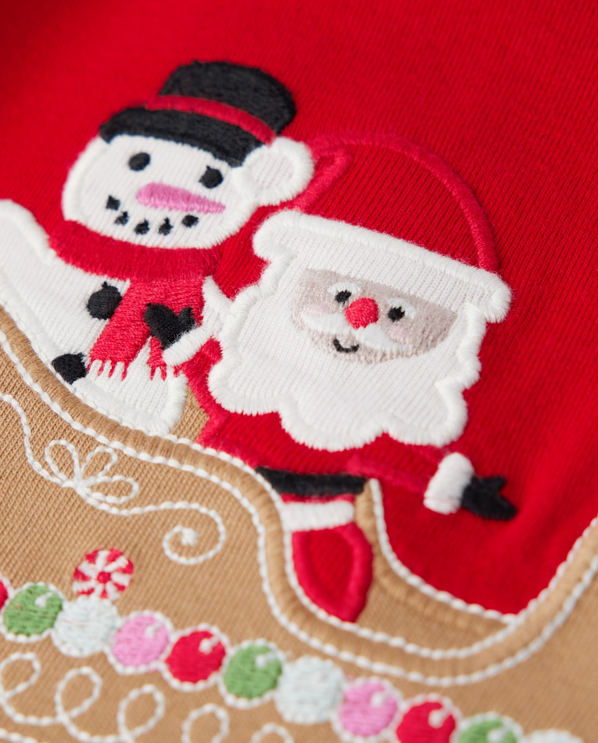Детские топы Gymboree Girls Embroidered Sleigh Top - Gingerbread House