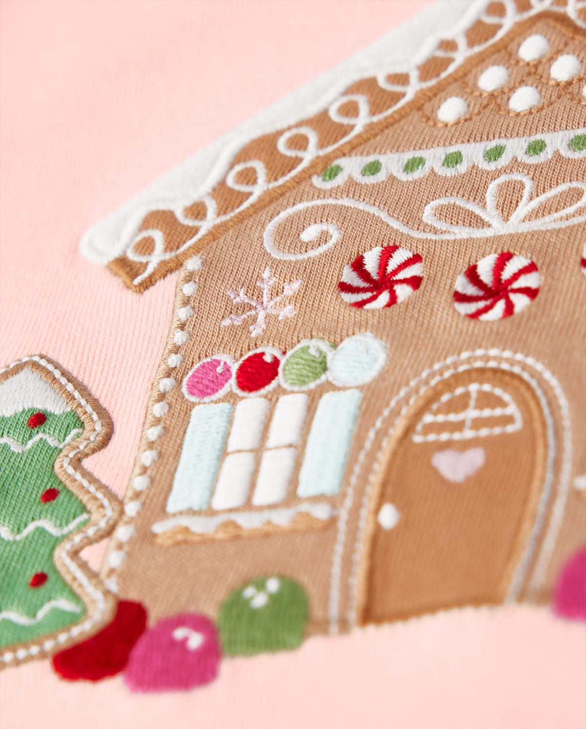 Детские топы Gymboree Girls Embroidered Gingerbread House Top - Gingerbread House
