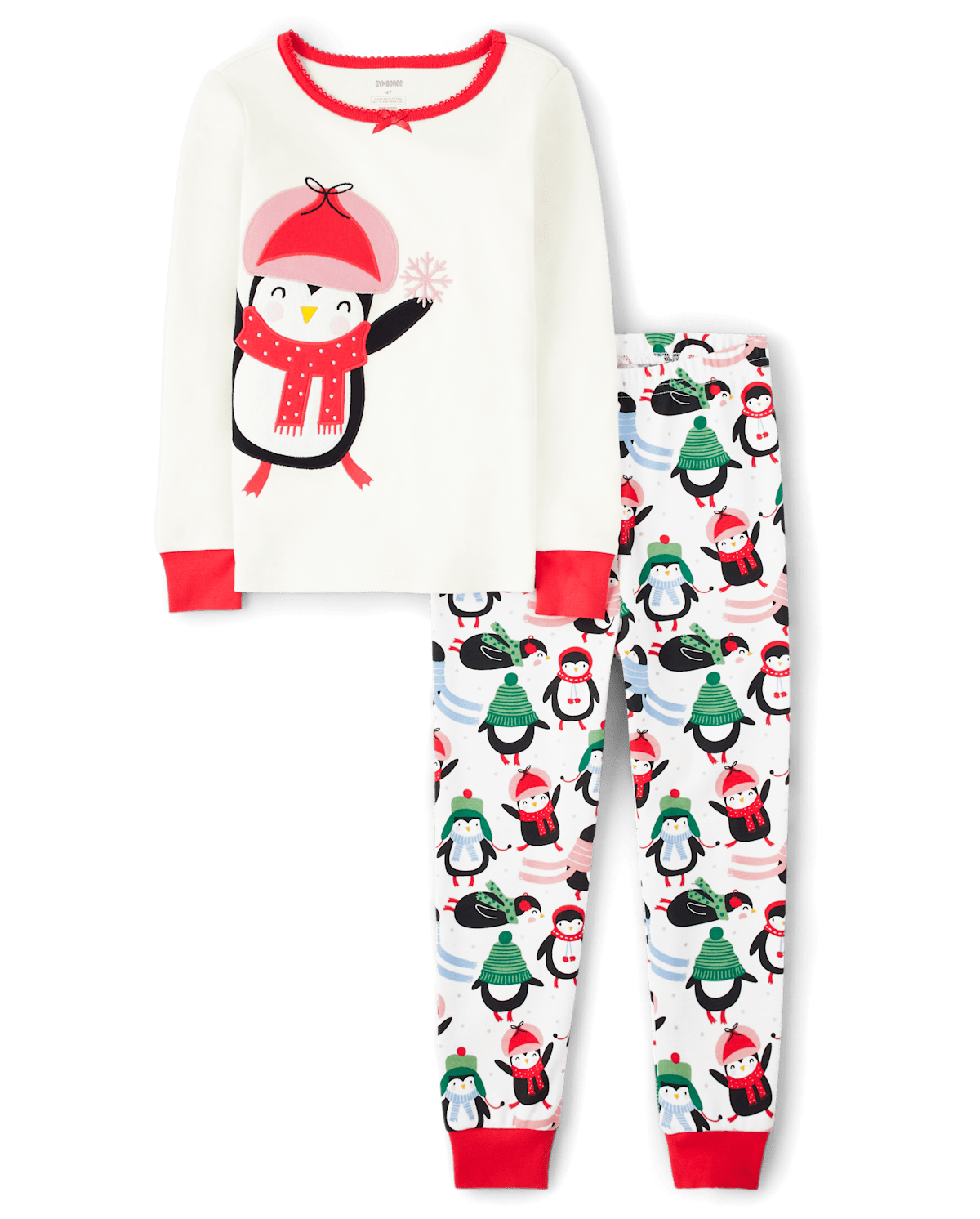 Gymboree Girls Penguin Snug Fit Cotton Pajamas