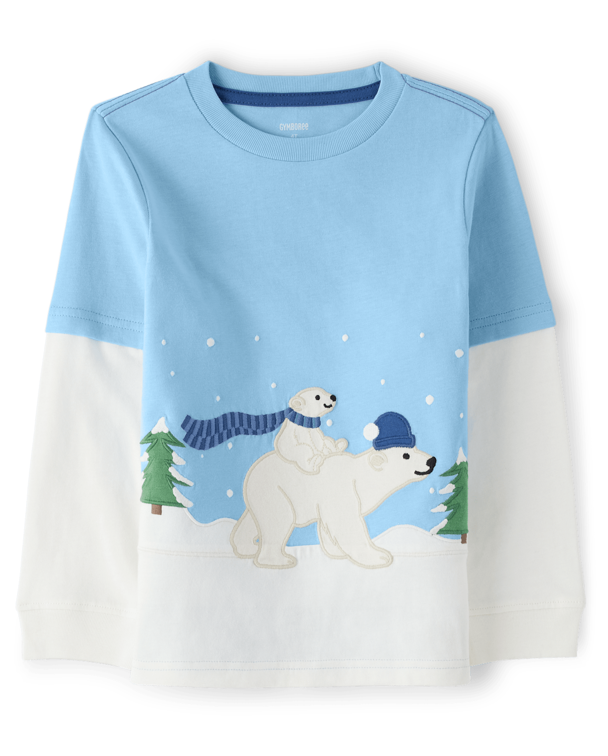 Детские топы Gymboree Boys Embroidered Polar Bear Layered Top - Bear Hugs