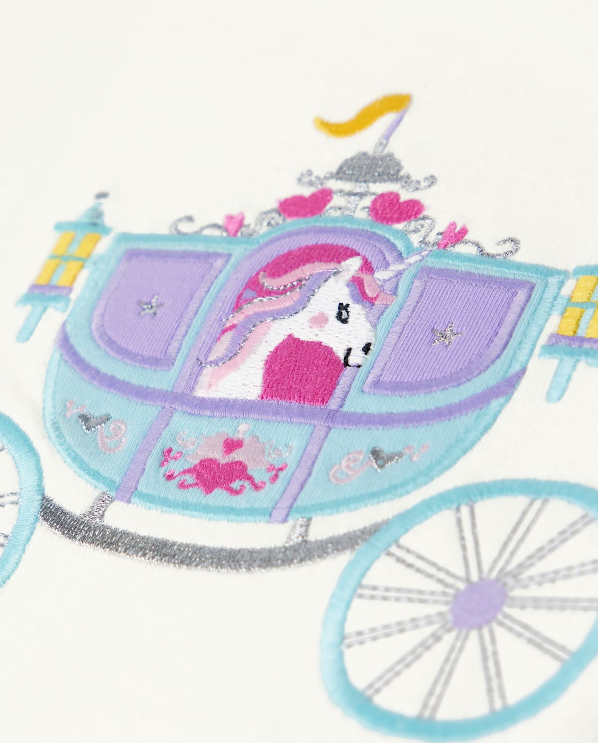 Детские топы Gymboree Girls Embroidered Princess Carriage Top - Unicorn Princess