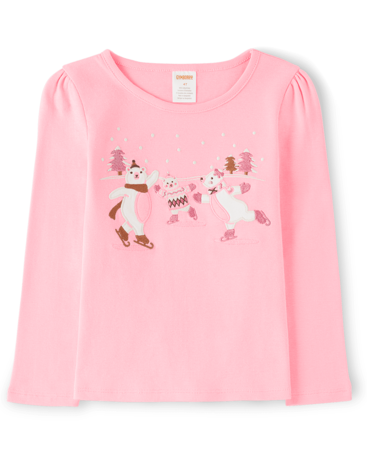 Детские топы Gymboree Girls Embroidered Polar Bear Top - Bear Hugs