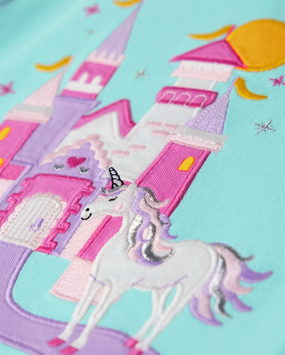Детские топы Gymboree Girls Embroidered Castle Top - Unicorn Princess