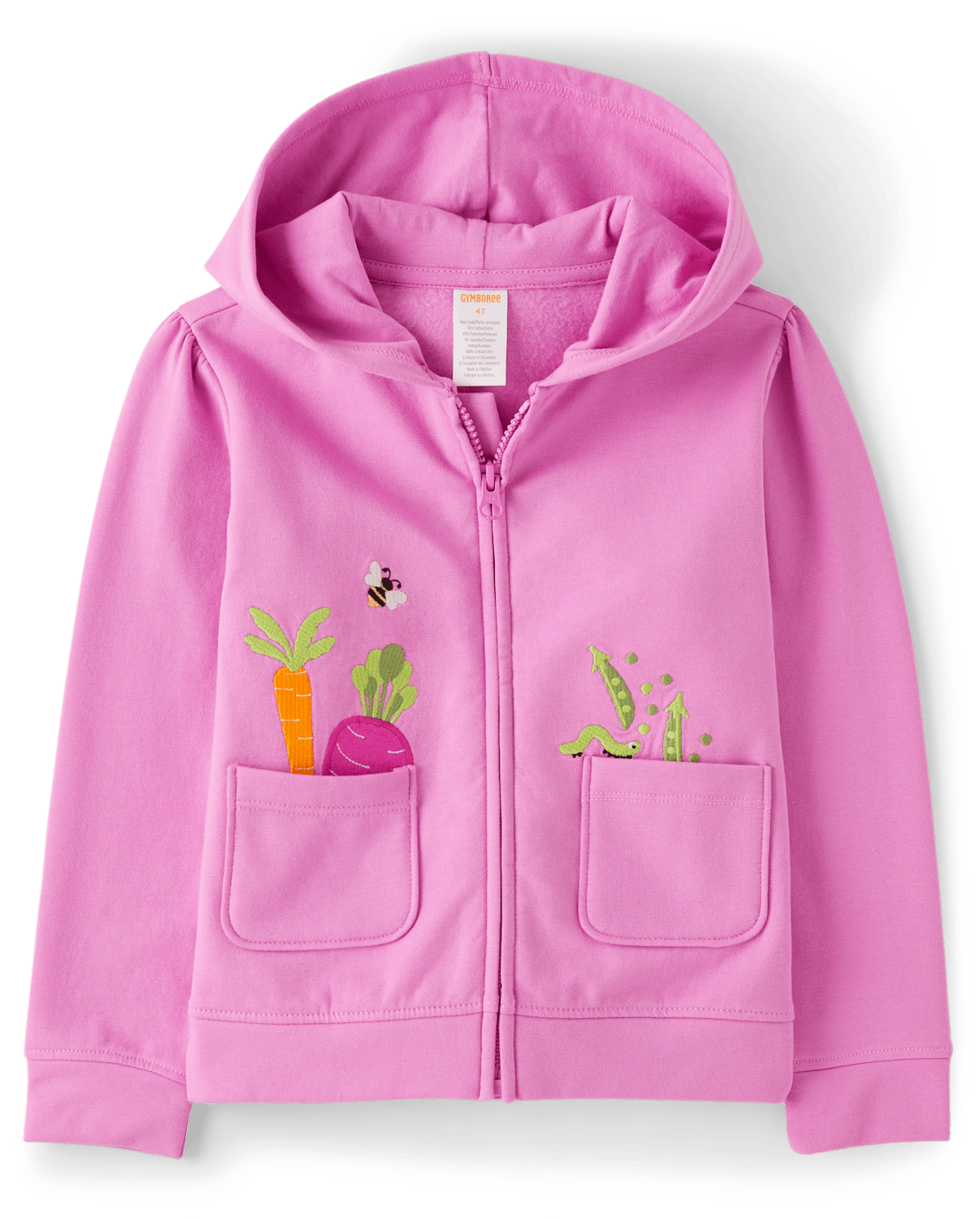 Детские худи Gymboree Girls Embroidered Vegetable Zip Up - Little Sprout
