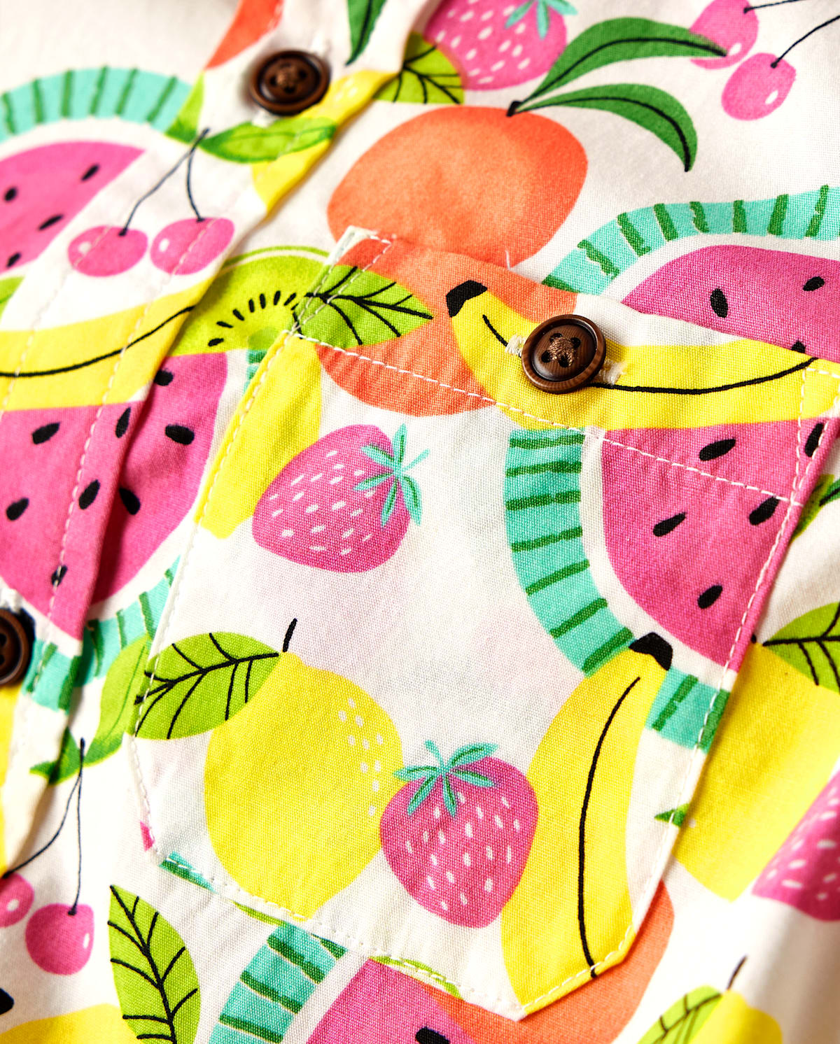 Детские рубашки Gymboree Boys Fruit Button Up Shirt - Festive Fruit — фото 2