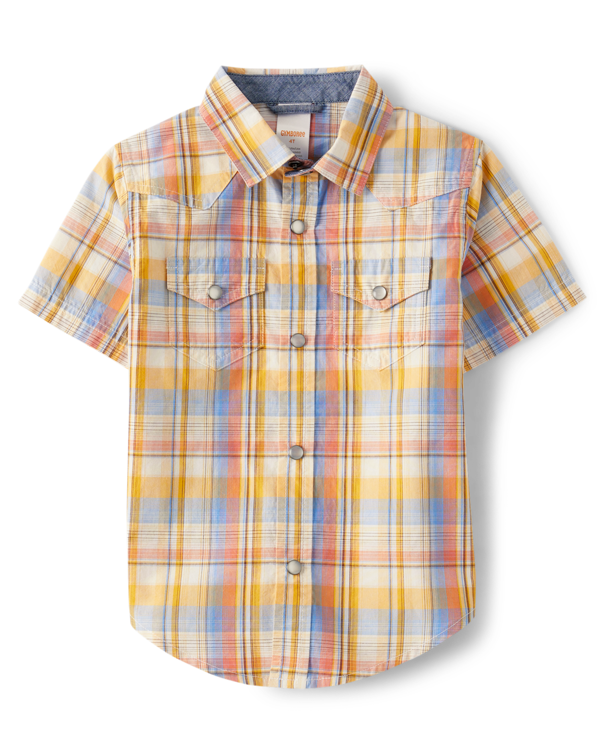 Детские рубашки Gymboree Boys Matching Family Plaid Snap Front Shirt - Country Trail