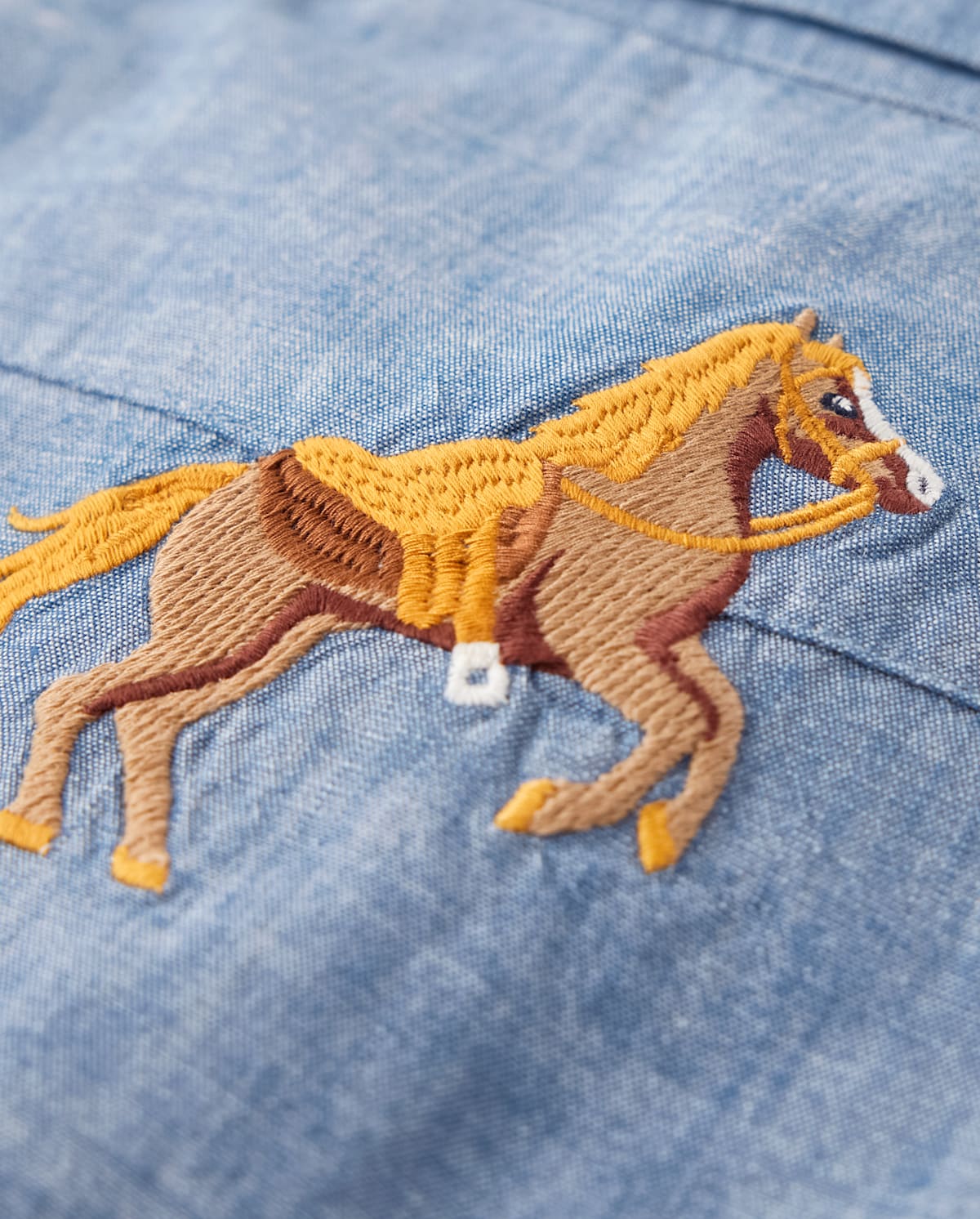Детские рубашки Gymboree Boys Embroidered Horse Chambray Snap Front Shirt - Country Trail
