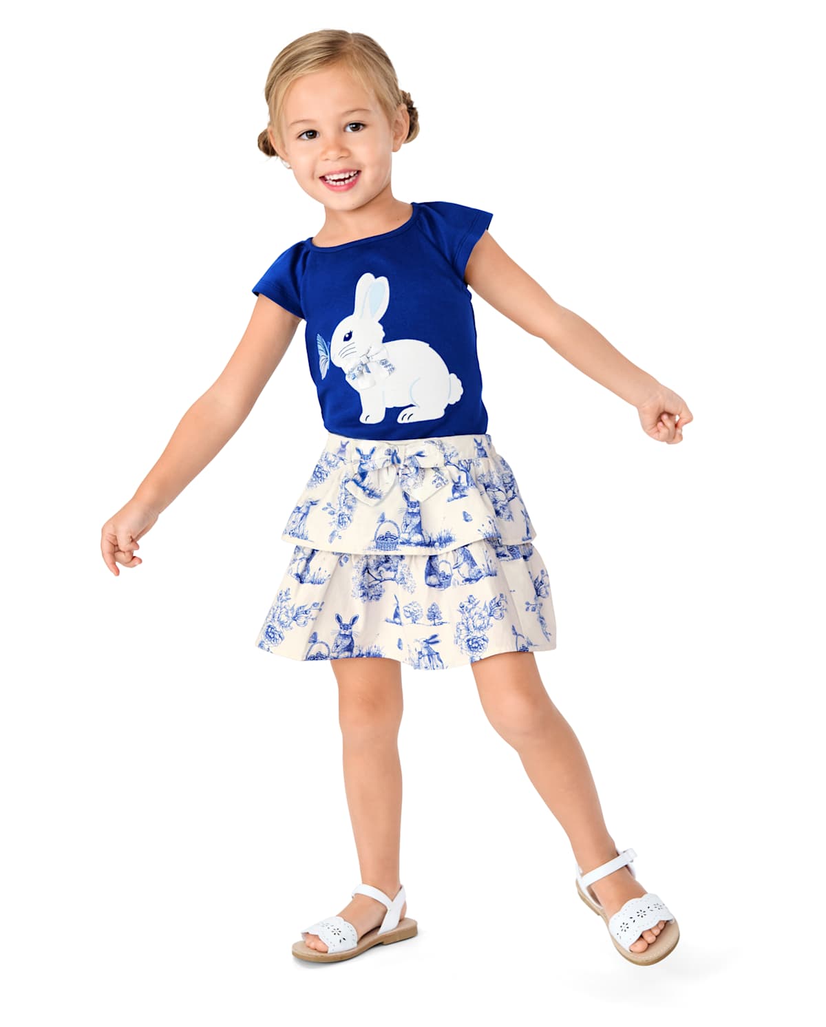 Детские юбки Gymboree Girls Bunny Tiered Skort - Blue Belle — фото 3