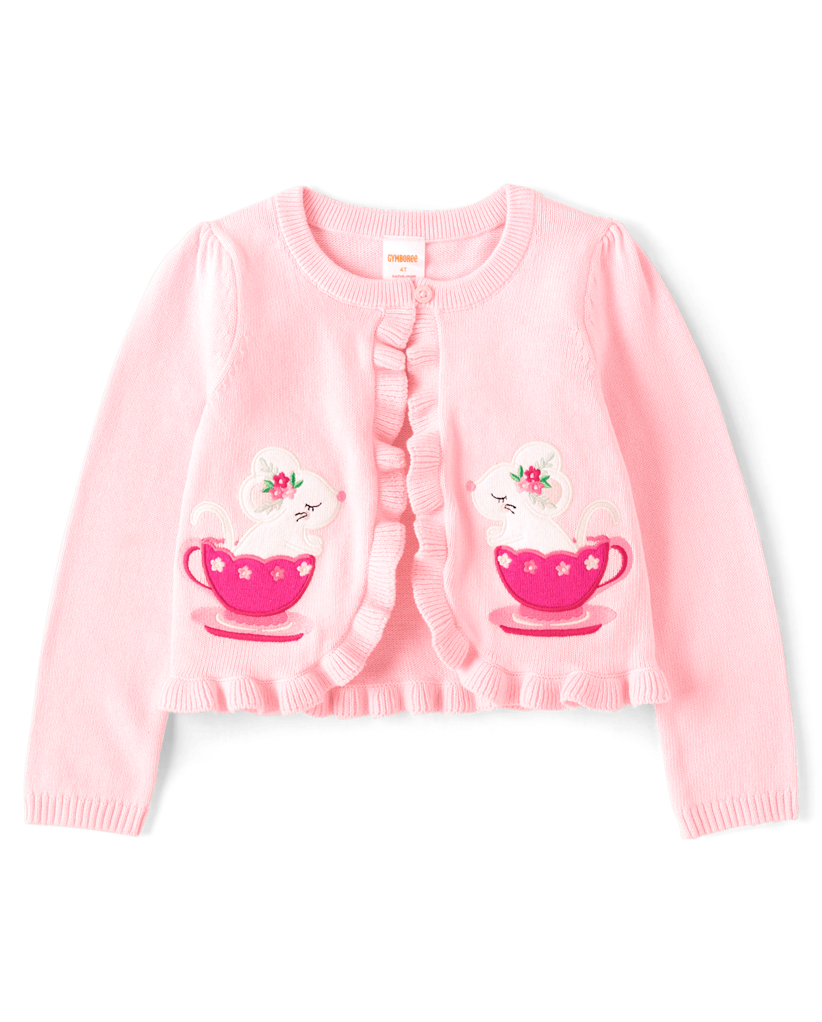 Детские кардиганы Gymboree Girls Embroidered Teacup Cardigan - Time for Tea