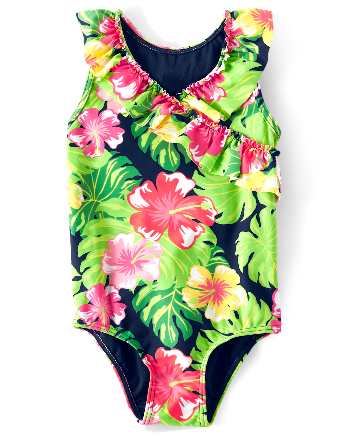 Детские купальники Gymboree Girls Matching Family Tropical Ruffle One Piece Swimsuit - Aloha