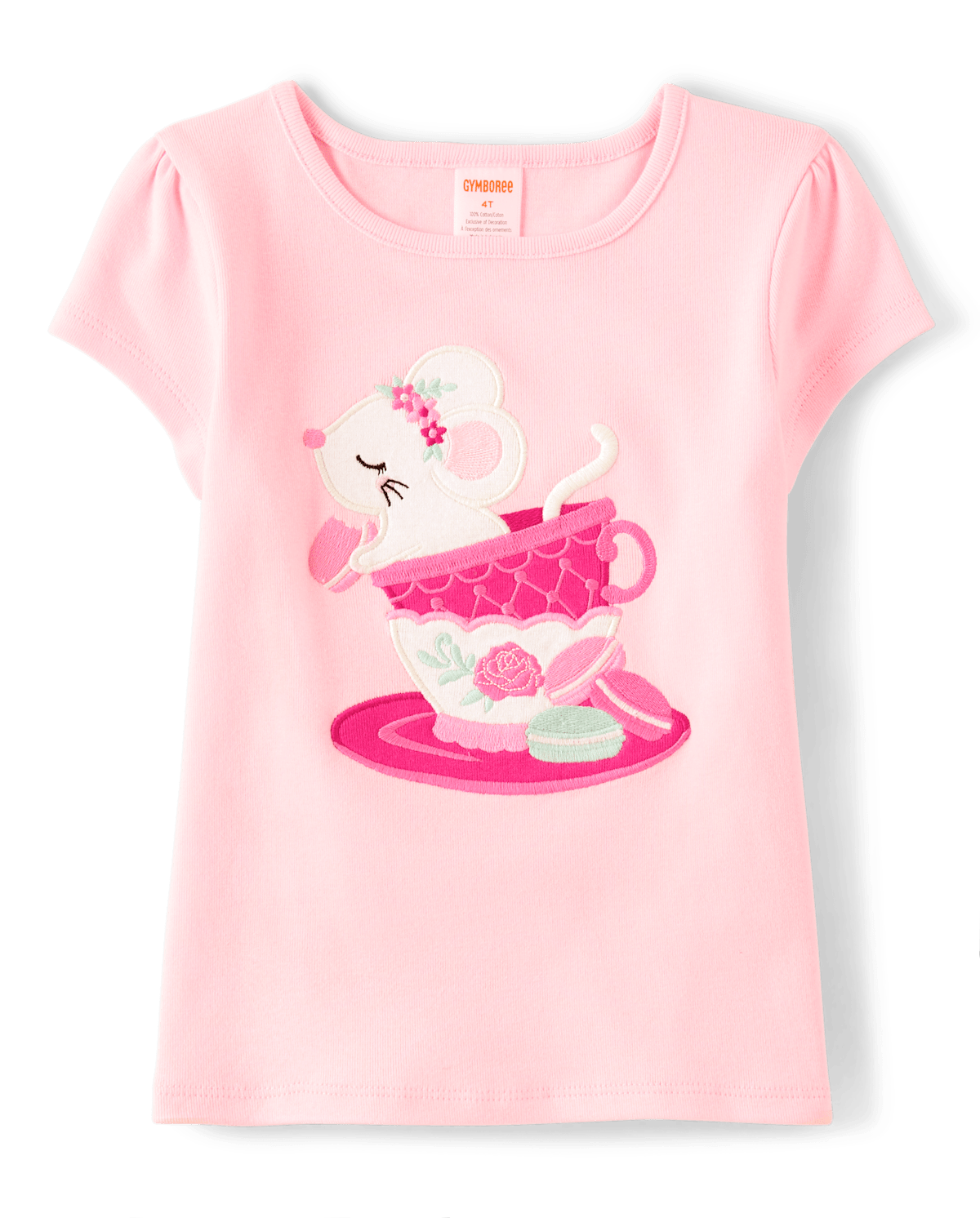 Детские топы Gymboree Girls Embroidered Teacup Top - Time for Tea