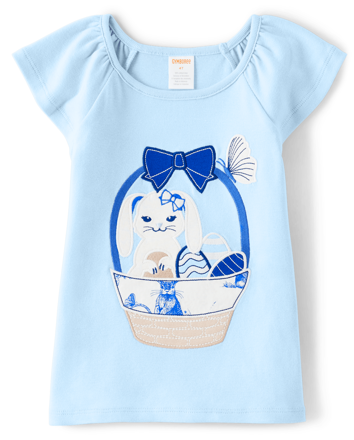 Детские топы Gymboree Girls Embroidered Basket Top - Blue Belle