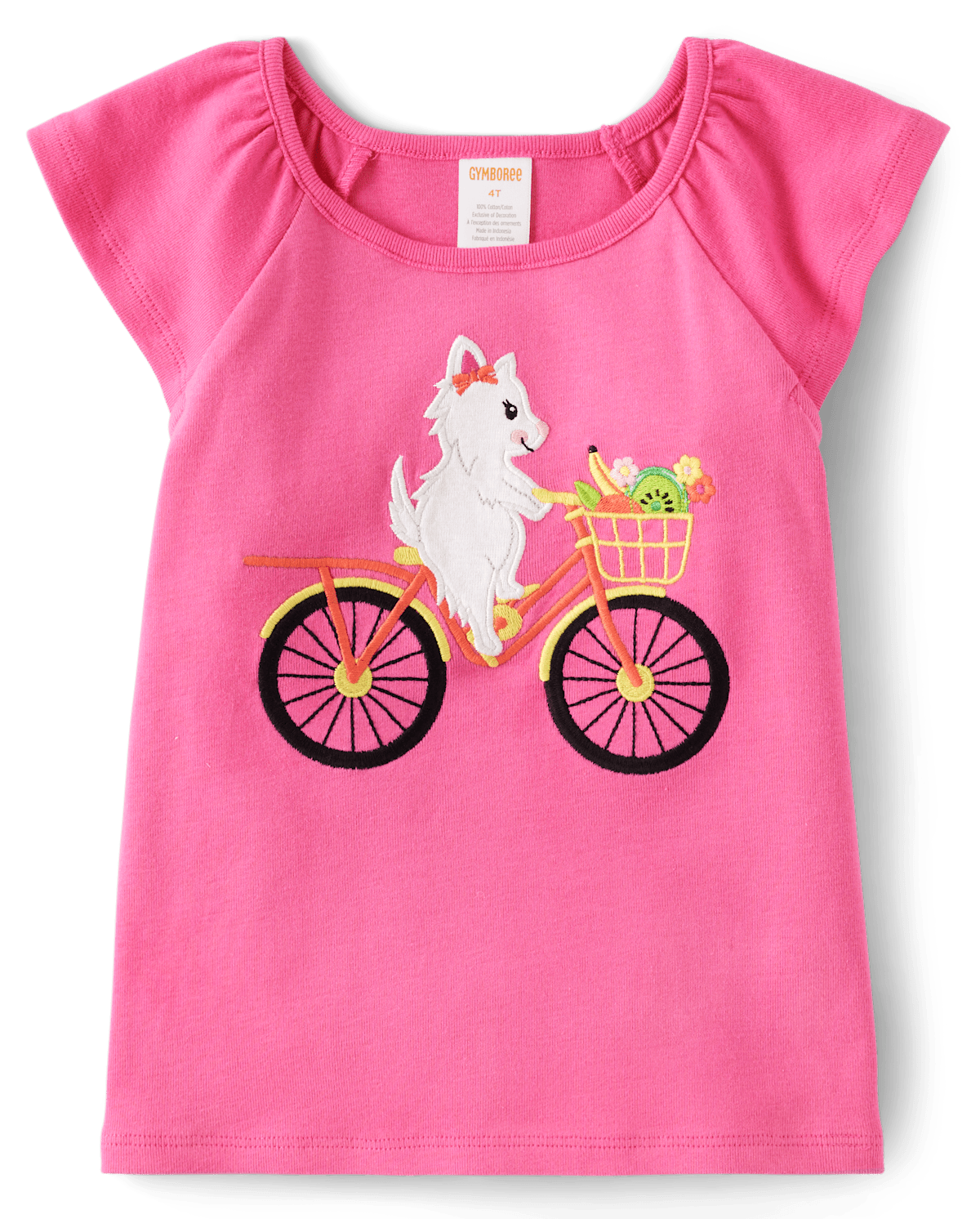 Детские топы Gymboree Girls Embroidered Bike Flutter Top - Festive Fruit