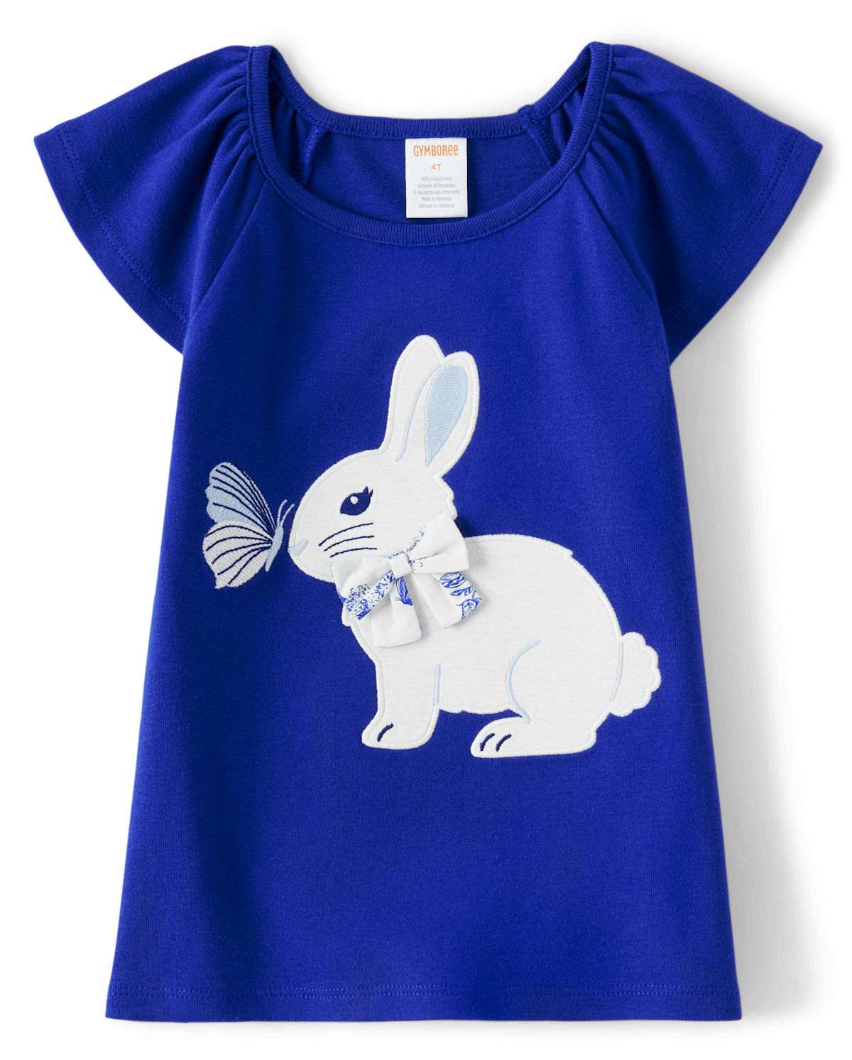 Детские топы Gymboree Girls Embroidered Bunny Top - Blue Belle