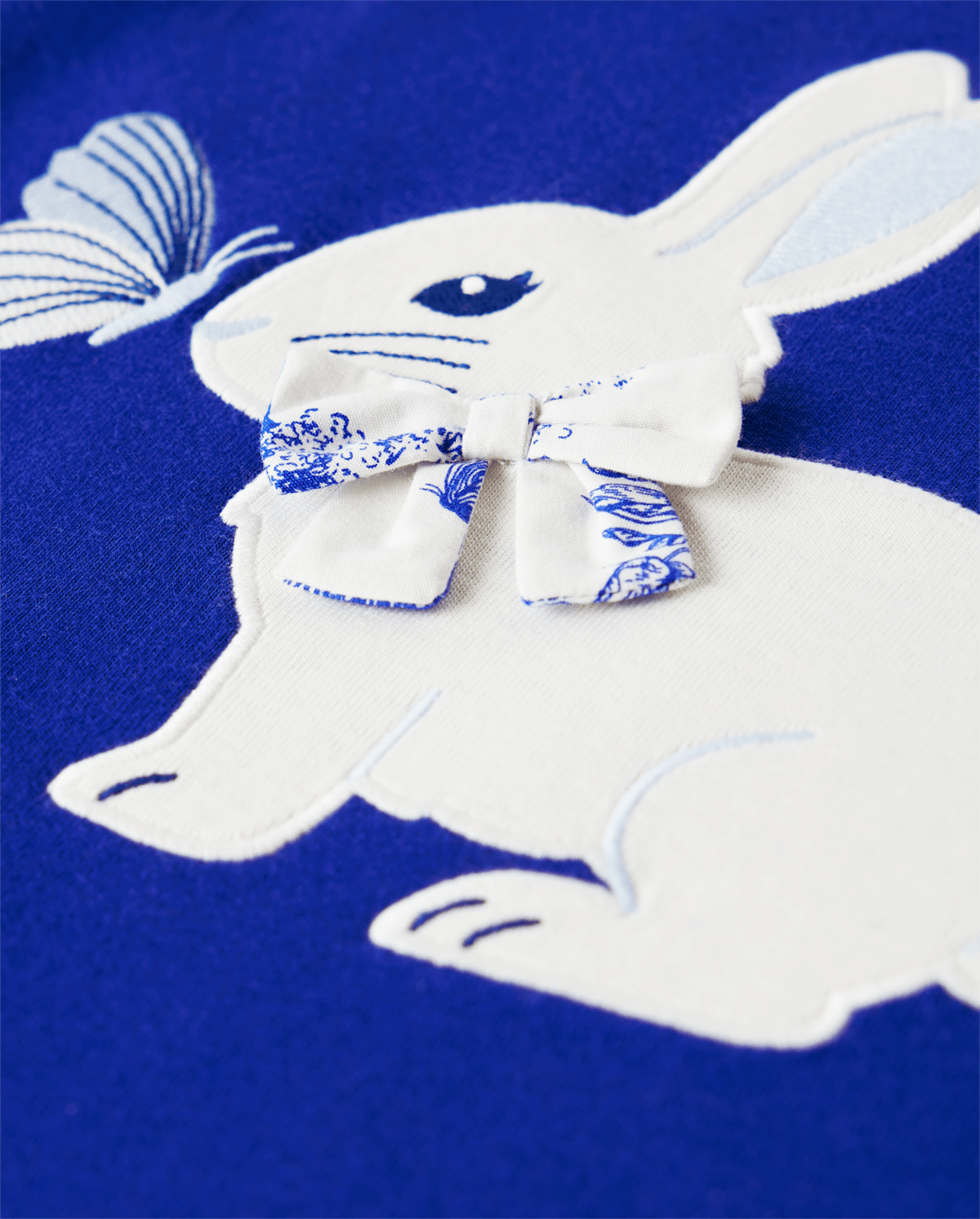 Детские топы Gymboree Girls Embroidered Bunny Top - Blue Belle — фото 2