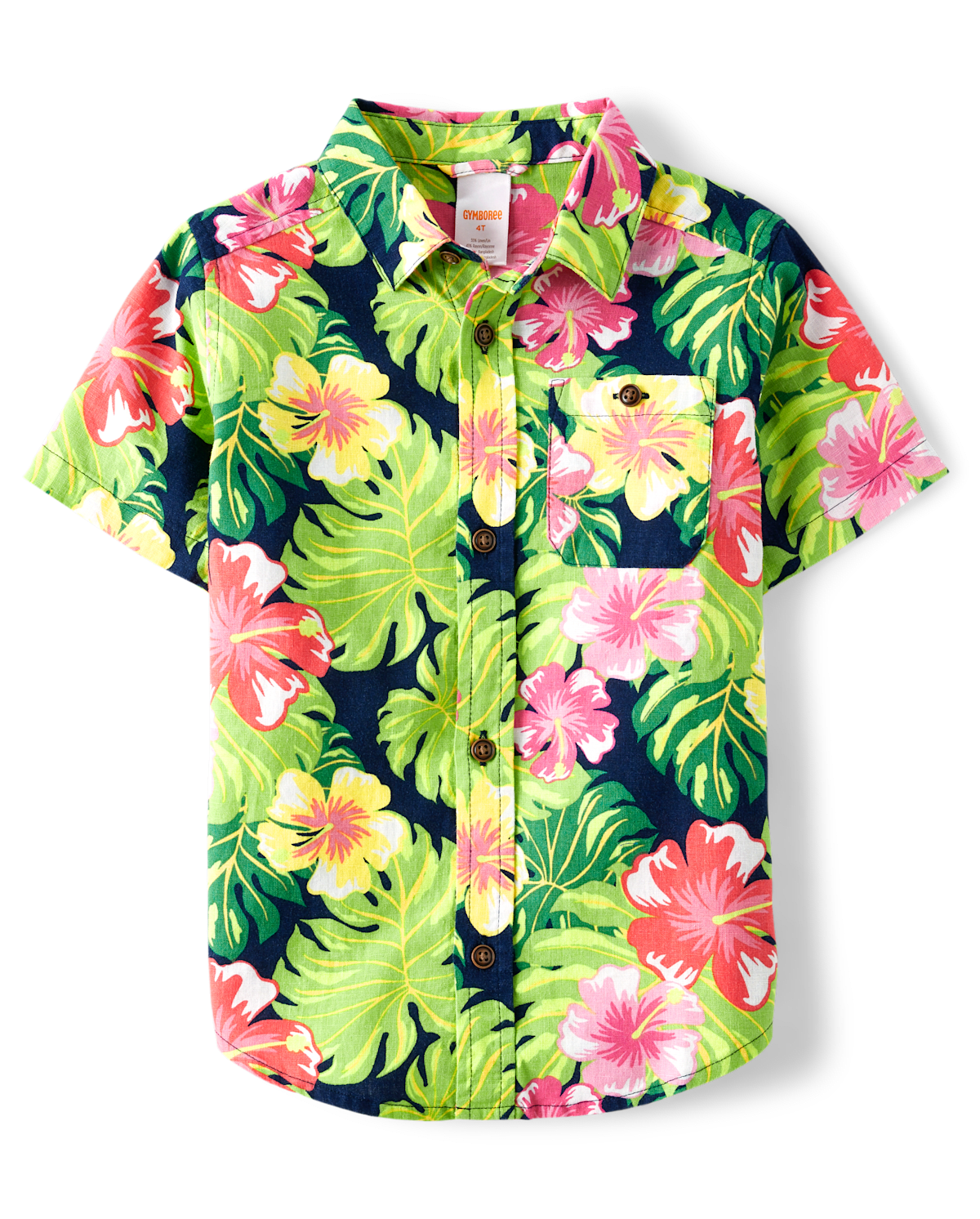 Детские рубашки Gymboree Boys Matching Family Tropical Button Up Shirt - Aloha