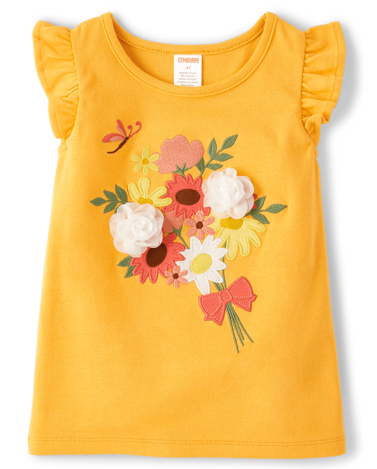 Детские топы Gymboree Girls Embroidered Bouquet Flutter Top - Country Trail