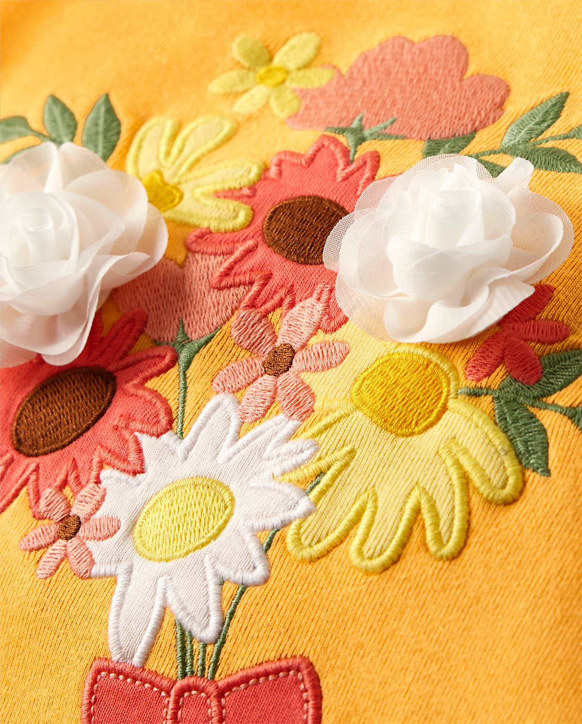 Детские топы Gymboree Girls Embroidered Bouquet Flutter Top - Country Trail — фото 2