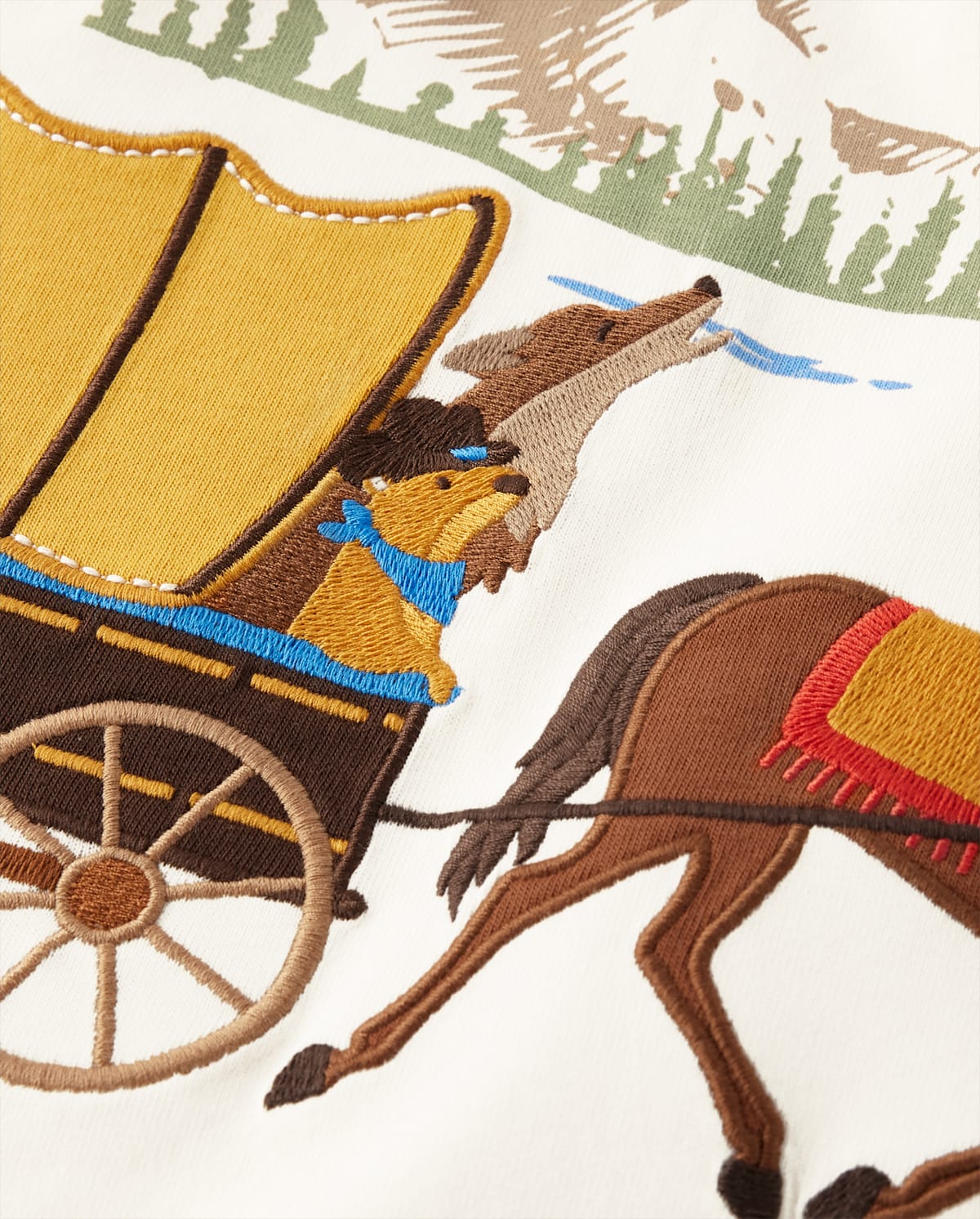 Детские топы Gymboree Boys Embroidered Mountain Scene Top - Country Trail — фото 2