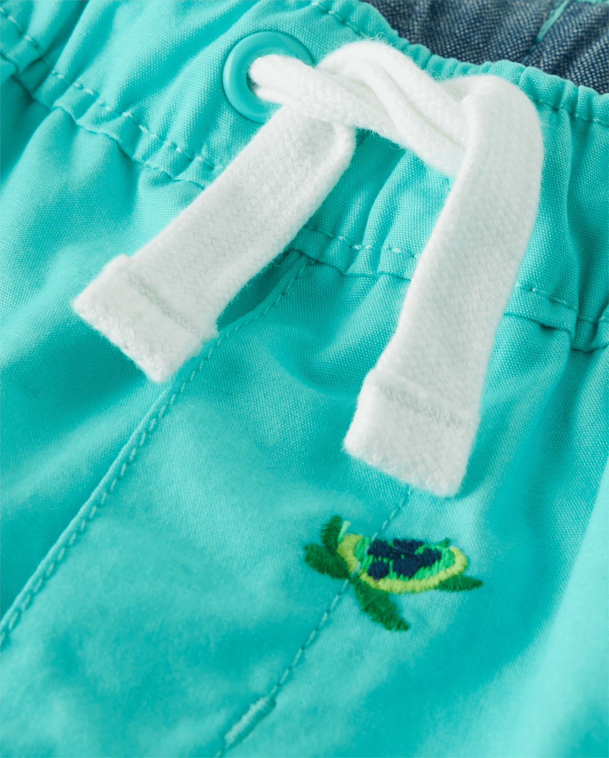 Детские шорты Gymboree Boys Schiffli Turtle Fish Pull On Shorts - Save the Seas