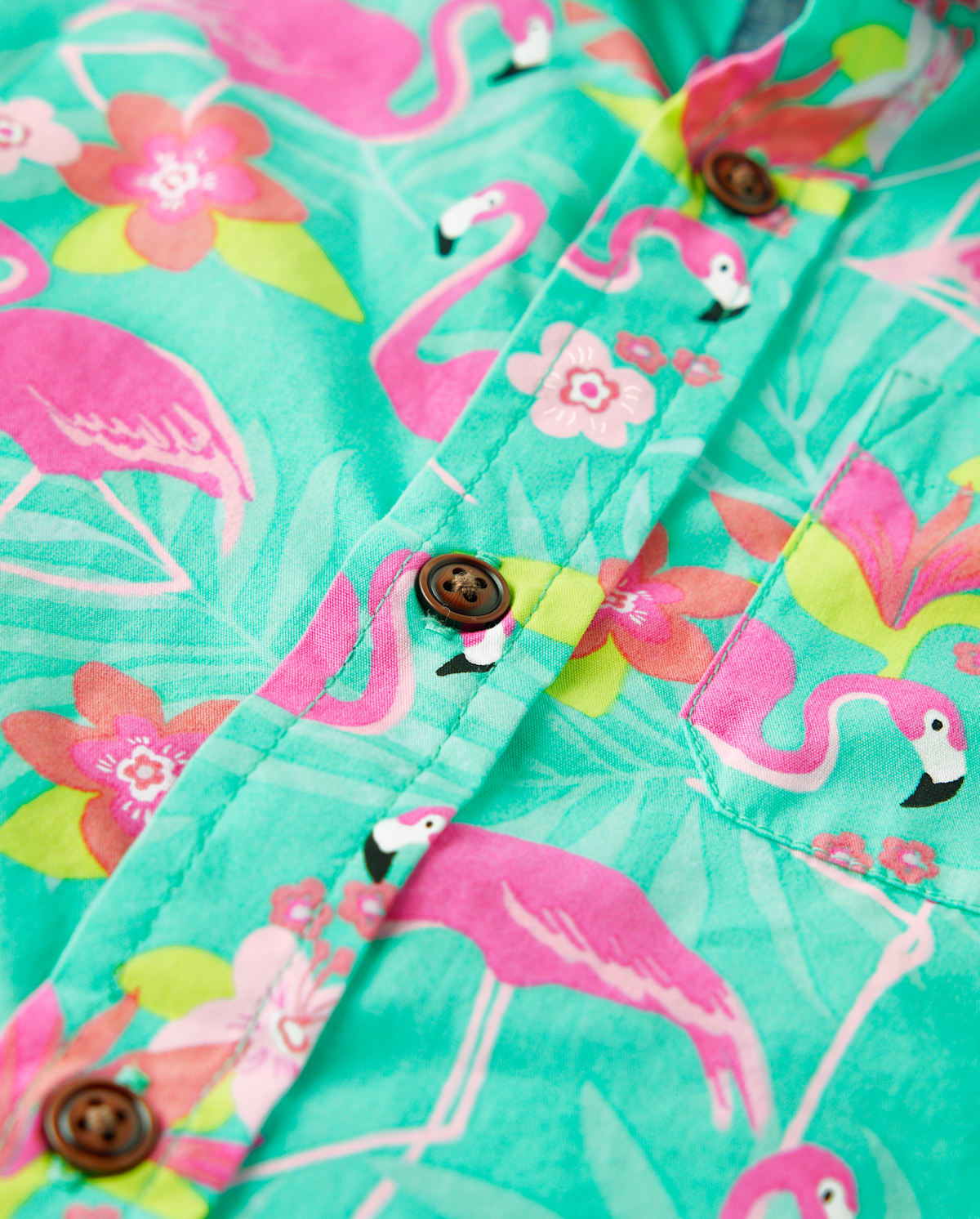 Детские рубашки Gymboree Boys Matching Family Flamingo Button Up Shirt - Tropical Paradise