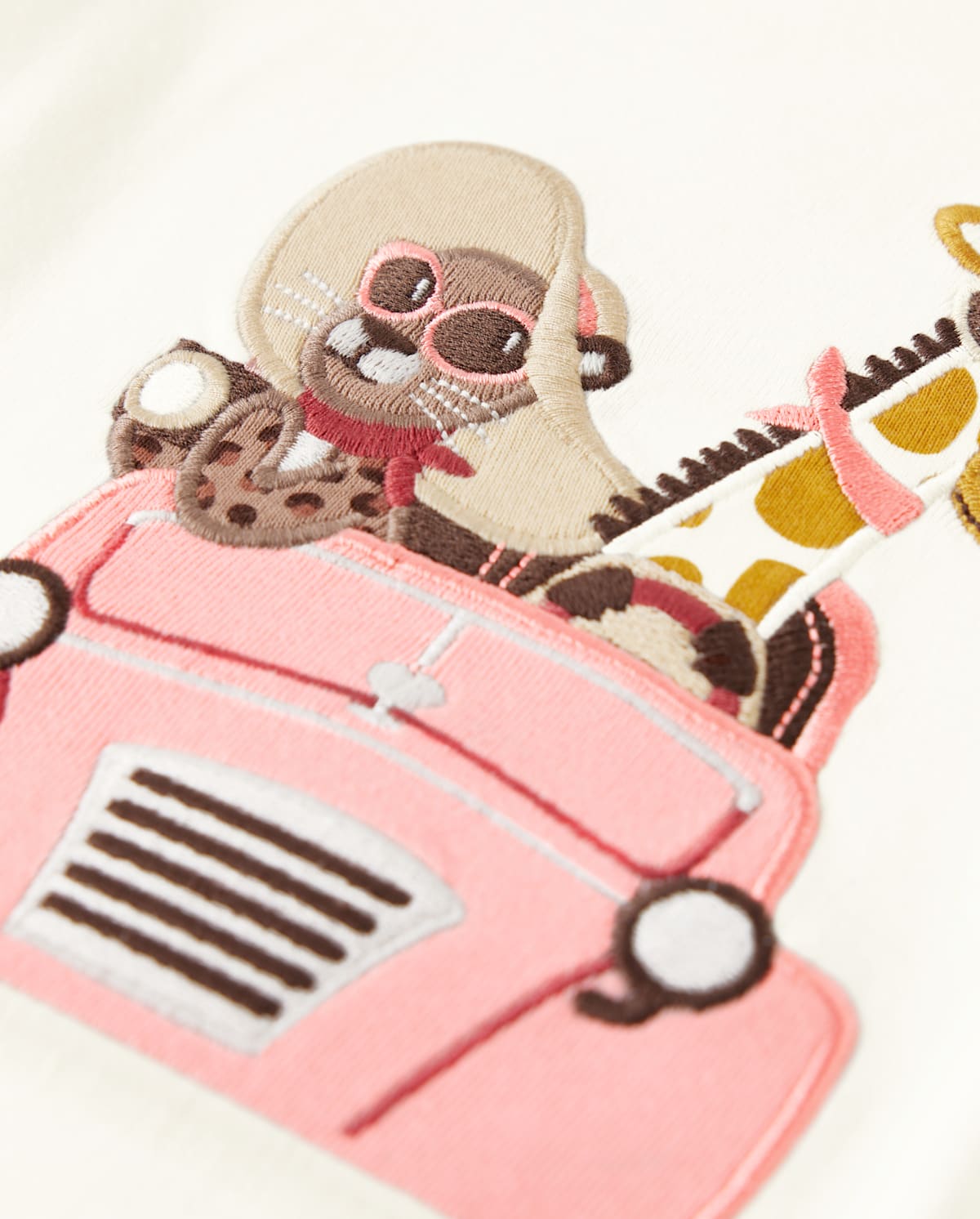 Детские топы Gymboree Girls Embroidered Animal Car Top - Safari