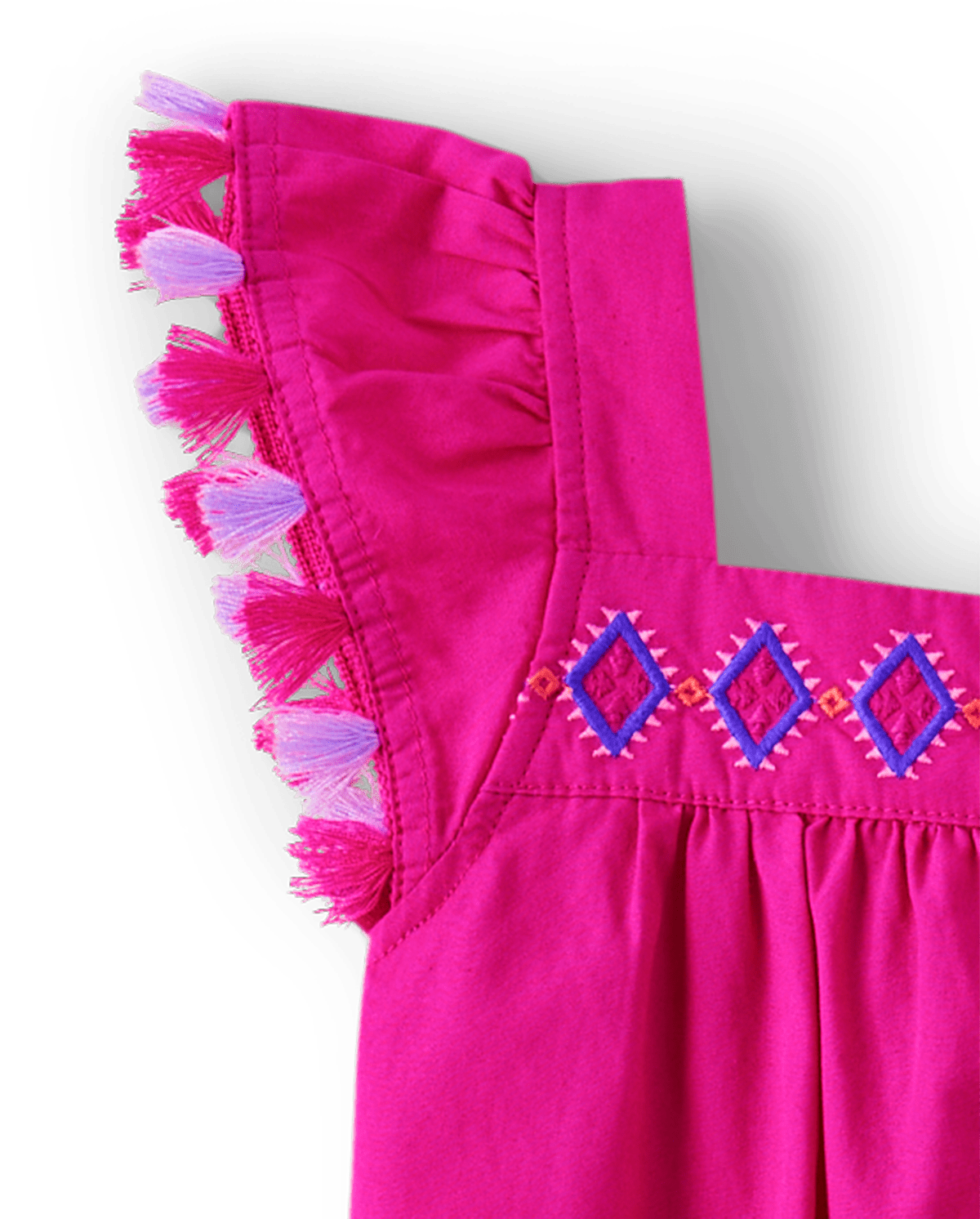 Детские платья Gymboree Girls Embroidered Shapes Tassel Dress - Island Spice — фото 2