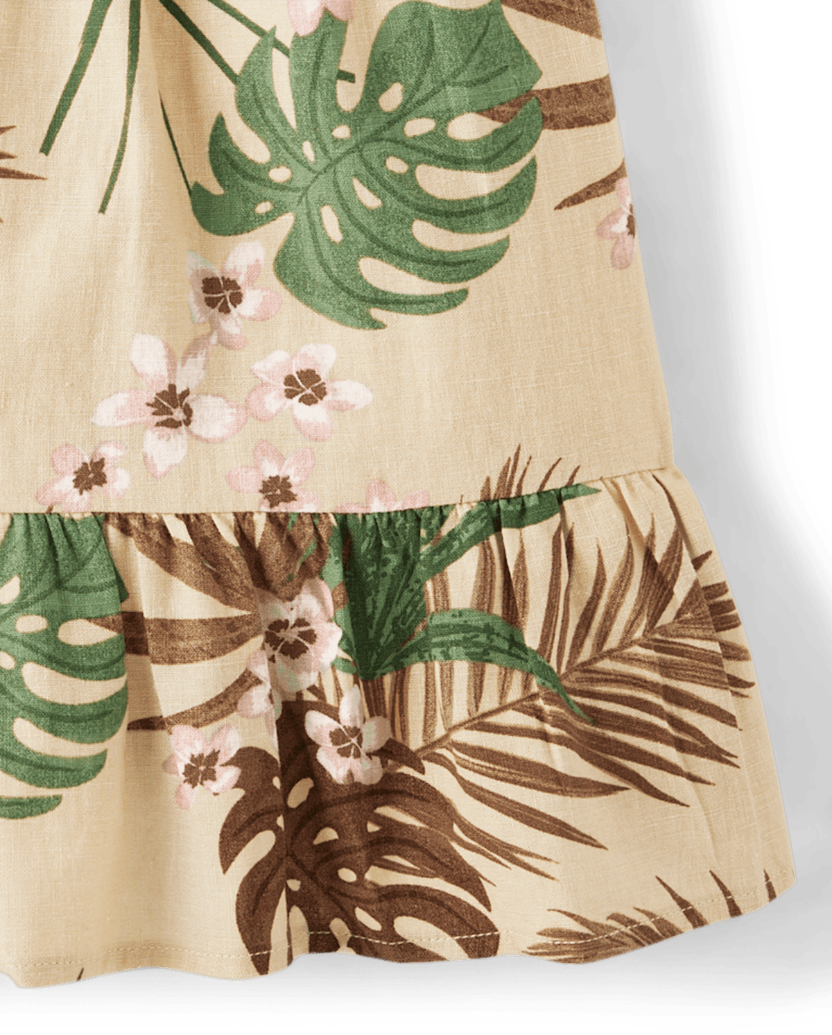 Детские платья Gymboree Girls Matching Family Palm Ruffle Dress - Safari — фото 3