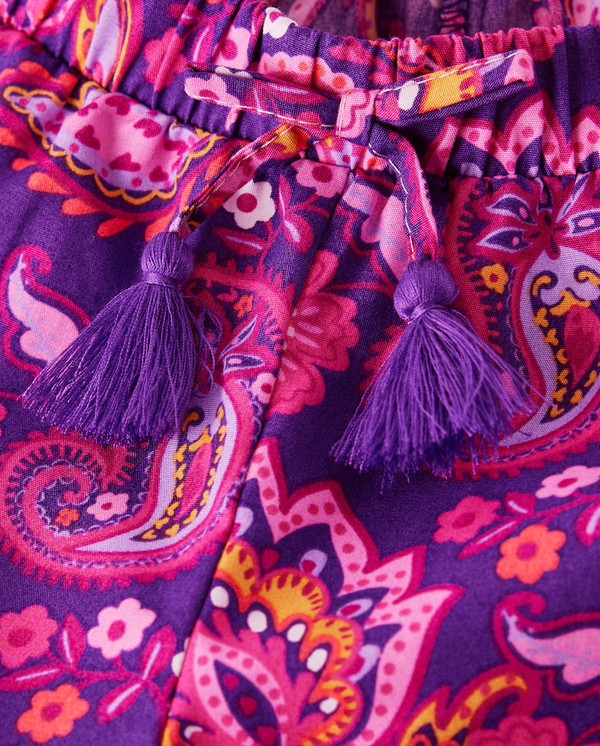 Детские шорты Gymboree Girls Paisley Paperbag Waist Shorts - Island Spice