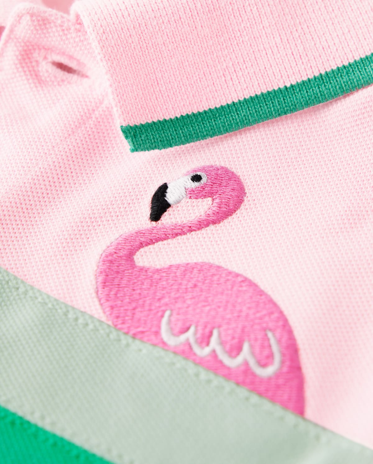 Детские топы Gymboree Boys Striped Embroidered Flamingo Polo - Tropical Paradise