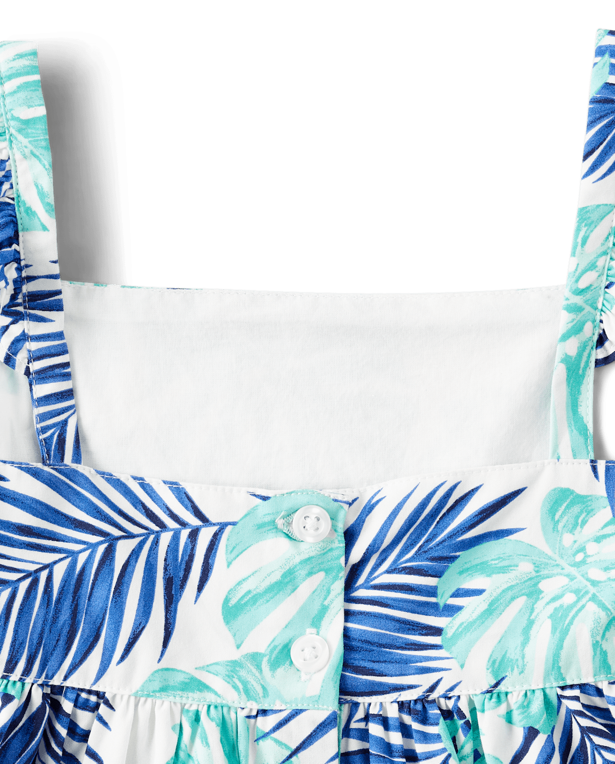 Детские платья Gymboree Girls Matching Family Tropical Leaf Ruffle Dress - Save the Seas