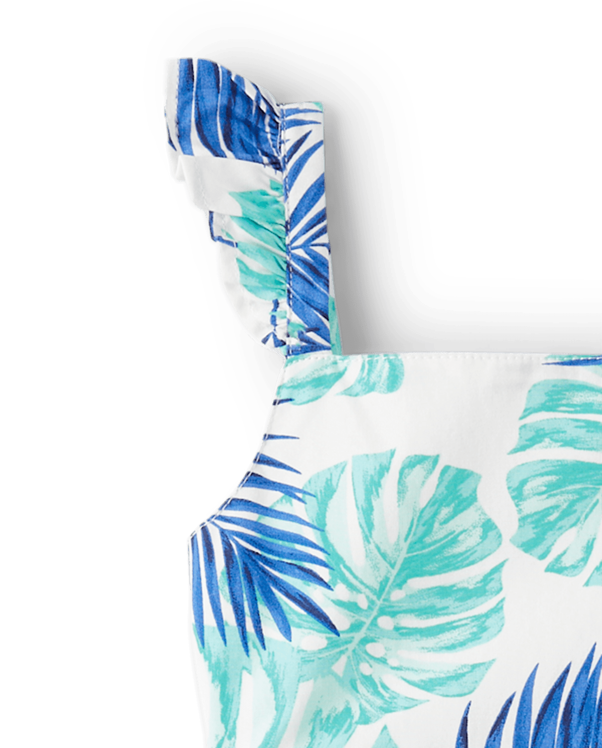 Детские платья Gymboree Girls Matching Family Tropical Leaf Ruffle Dress - Save the Seas — фото 2