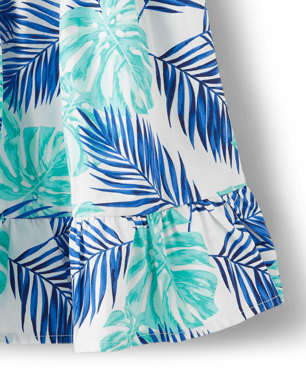 Детские платья Gymboree Girls Matching Family Tropical Leaf Ruffle Dress - Save the Seas — фото 3
