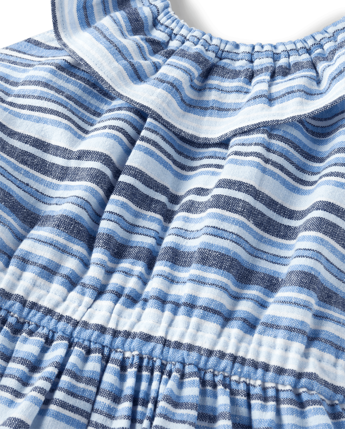 Детские платья Gymboree Girls Matching Family Striped Ruffle Dress - Sandy Shores