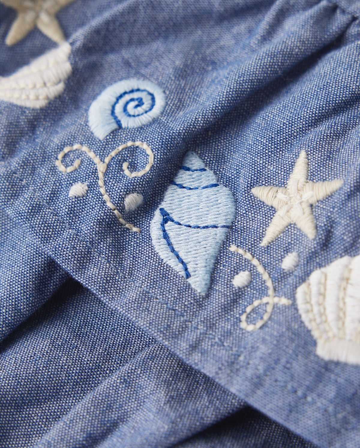 Детские юбки Gymboree Girls Embroidered Seashell Ruffle Skort - Sandy Shores