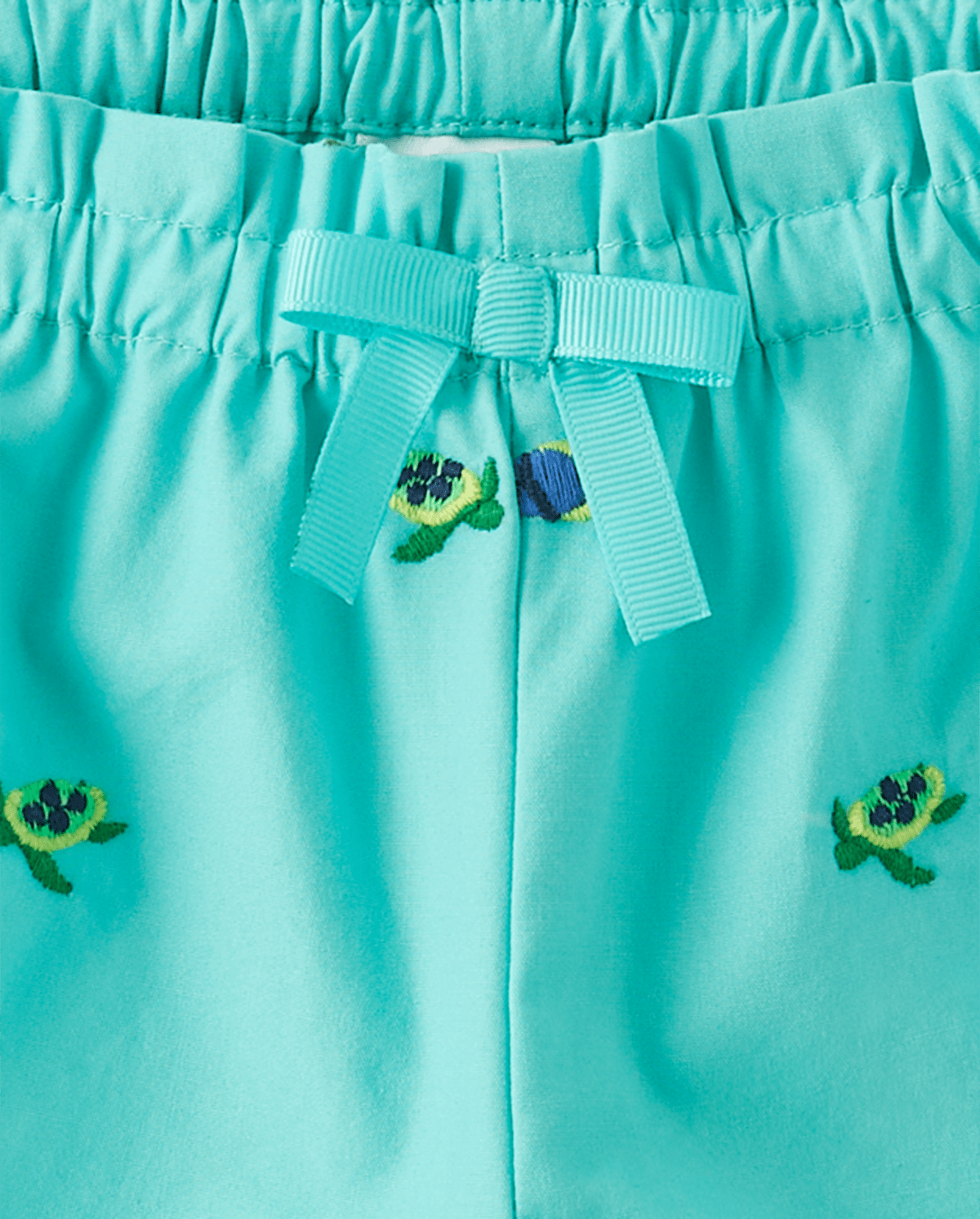 Детские шорты Gymboree Girls Schiffli Turtle Fish Paperbag Waist Shorts - Save the Seas — фото 2
