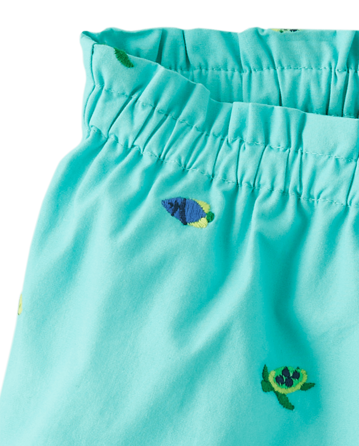 Детские шорты Gymboree Girls Schiffli Turtle Fish Paperbag Waist Shorts - Save the Seas — фото 3