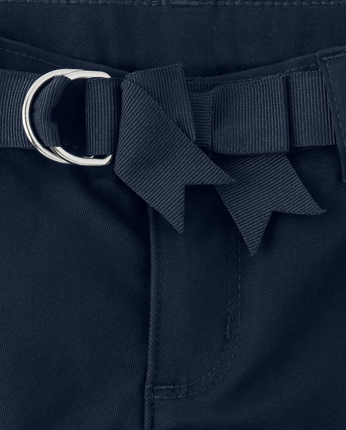Детские брюки Gymboree Girls Wrinkle-Resistant Belted Chino Pants - Uniform — фото 3