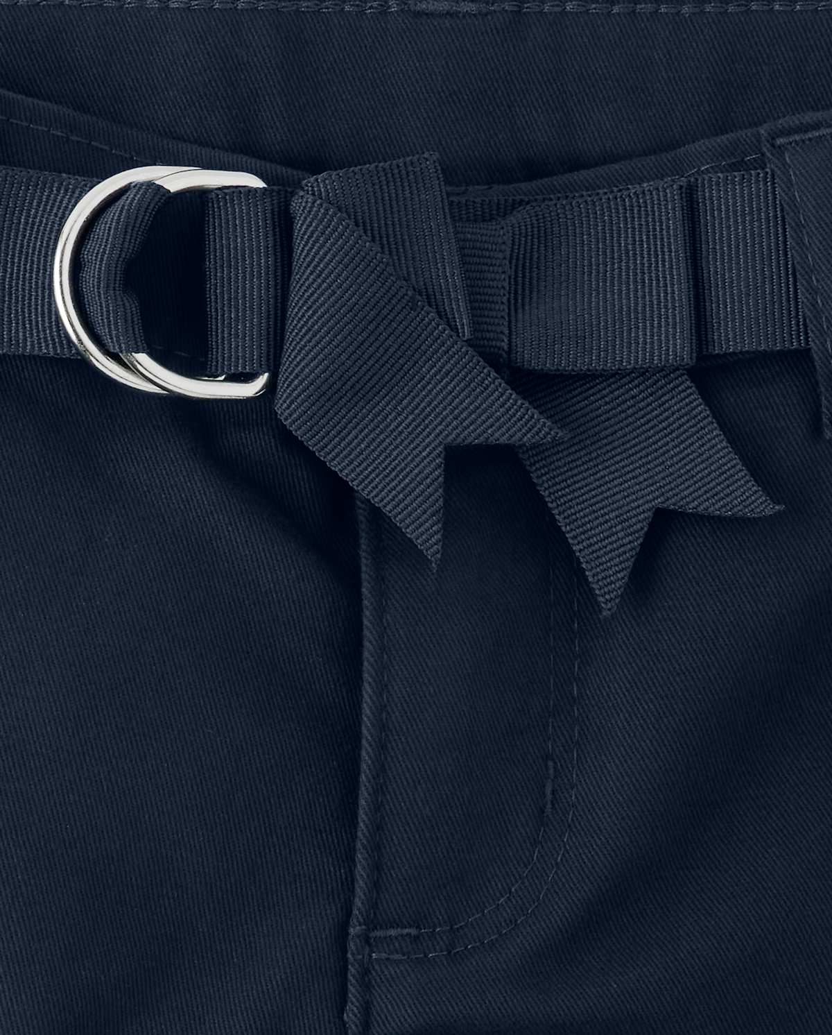 Детские шорты Gymboree Girls Bow Belted Chino Shorts - Uniform — фото 3