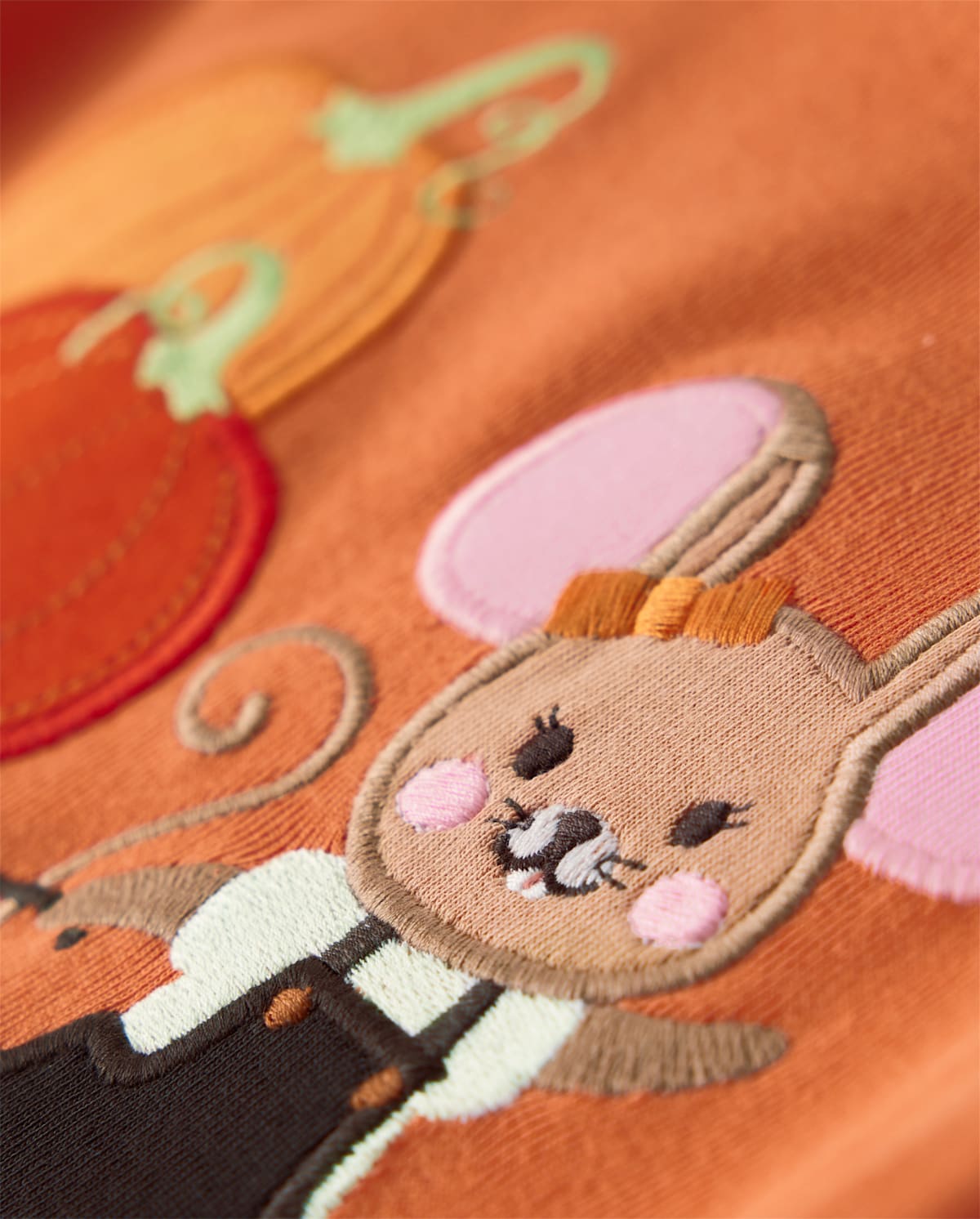 Детские топы Gymboree Girls Embroidered Mouse Top - Lil' Pumpkin