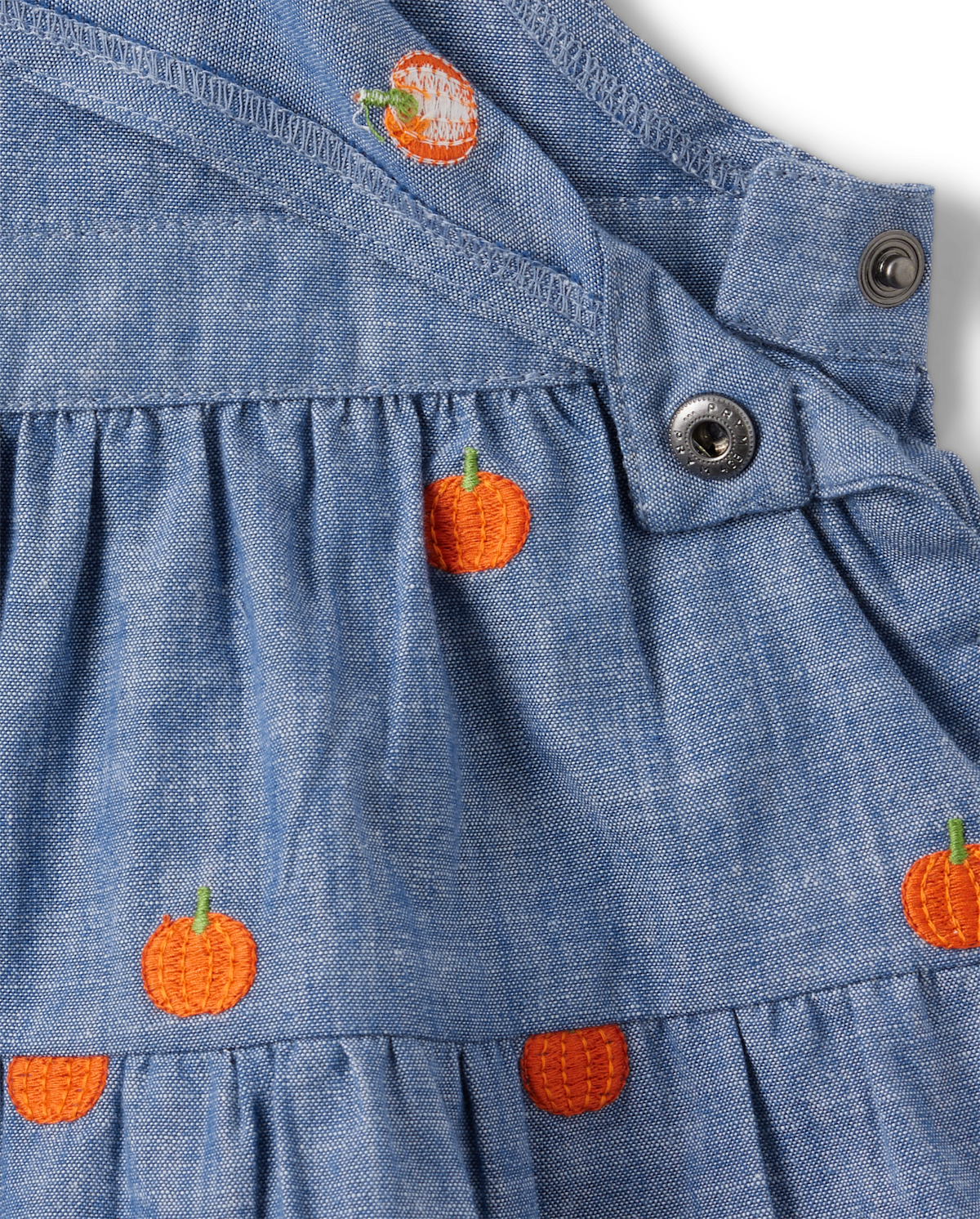 Детские юбки Gymboree Girls Schiffli Pumpkin Chambray Skirtall - Lil' Pumpkin — фото 3