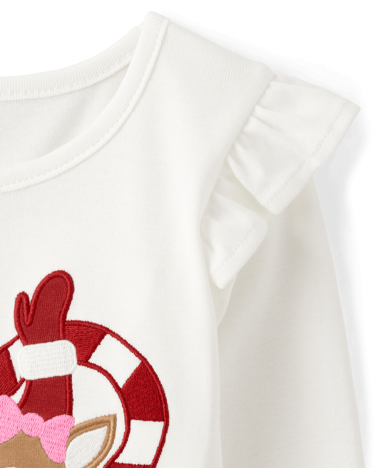 Детские топы Gymboree Girls Embroidered Candy Cane Flutter Top - A Royal Christmas — фото 2