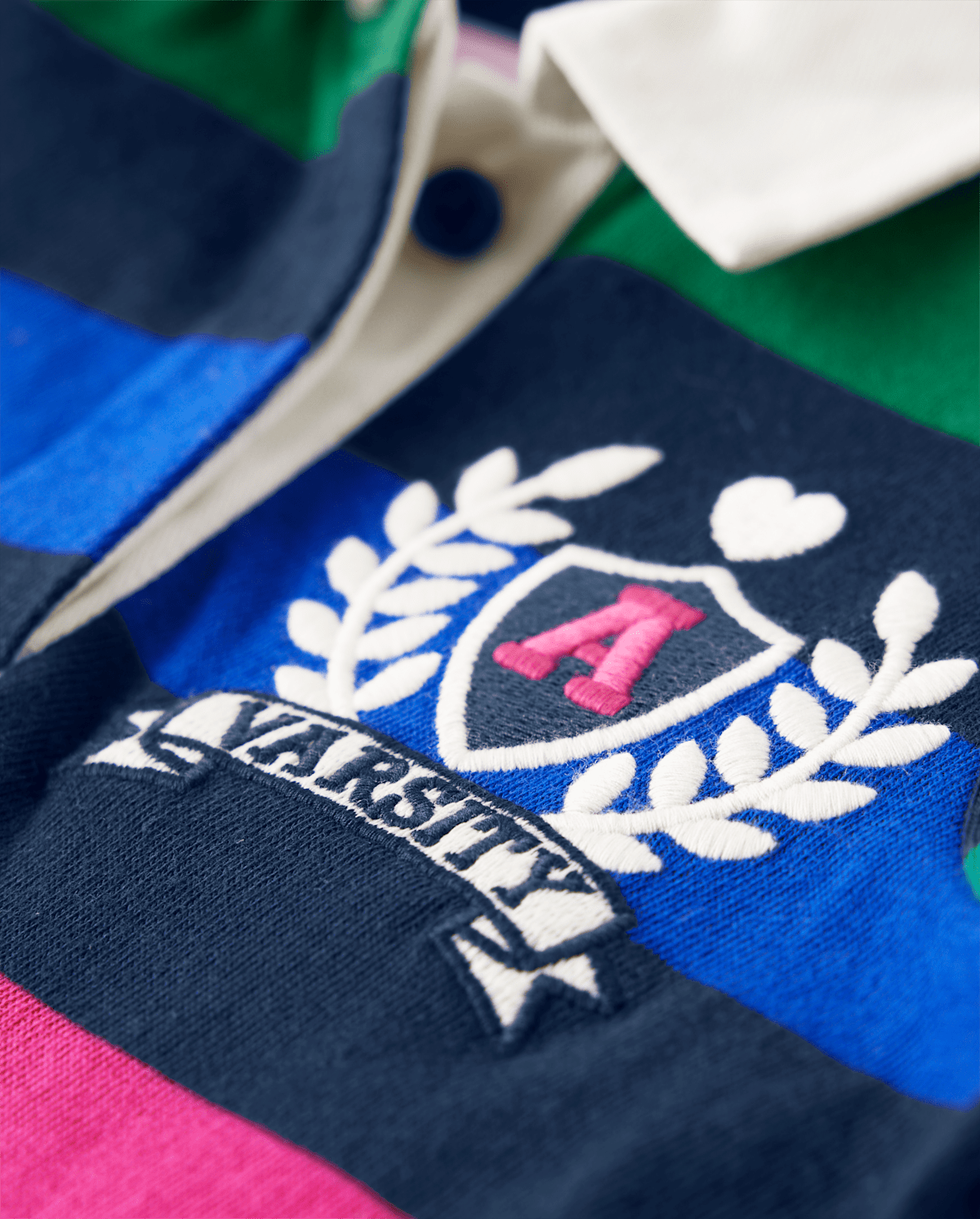 Детские платья Gymboree Girls Striped Varsity Patch Polo Dress - Prep School — фото 2