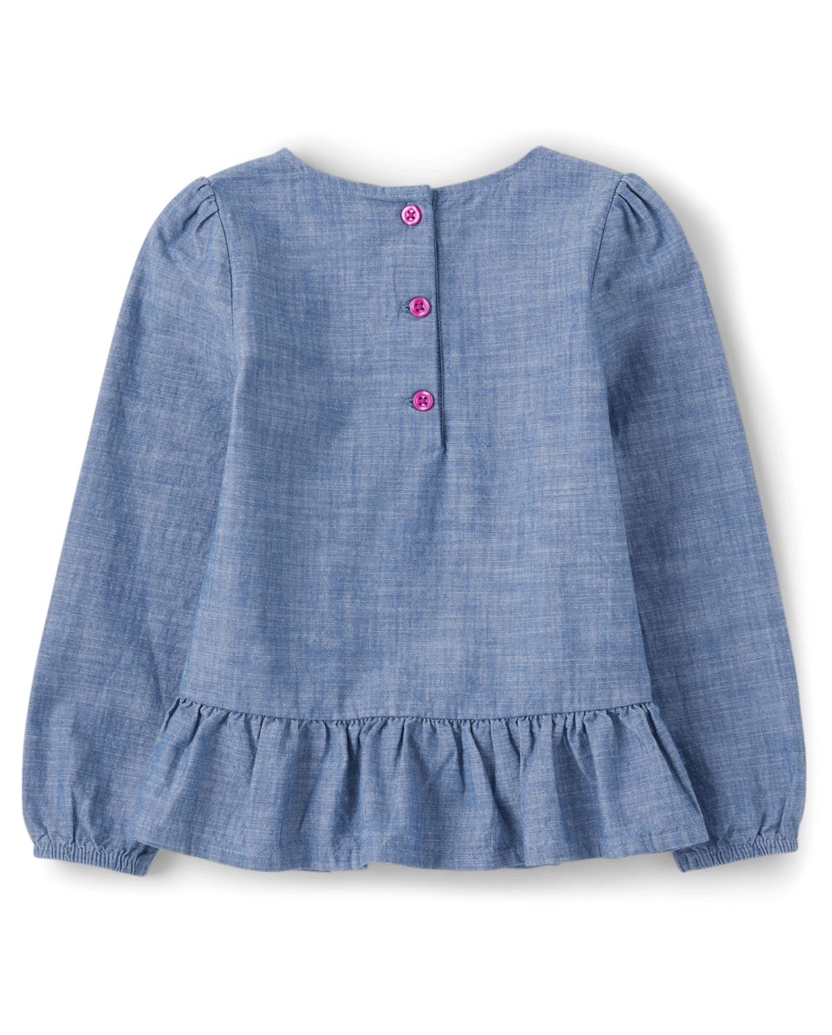 Детские топы Gymboree Girls Embroidered Owl Chambray Peplum Top - Magical Meadow — фото 3