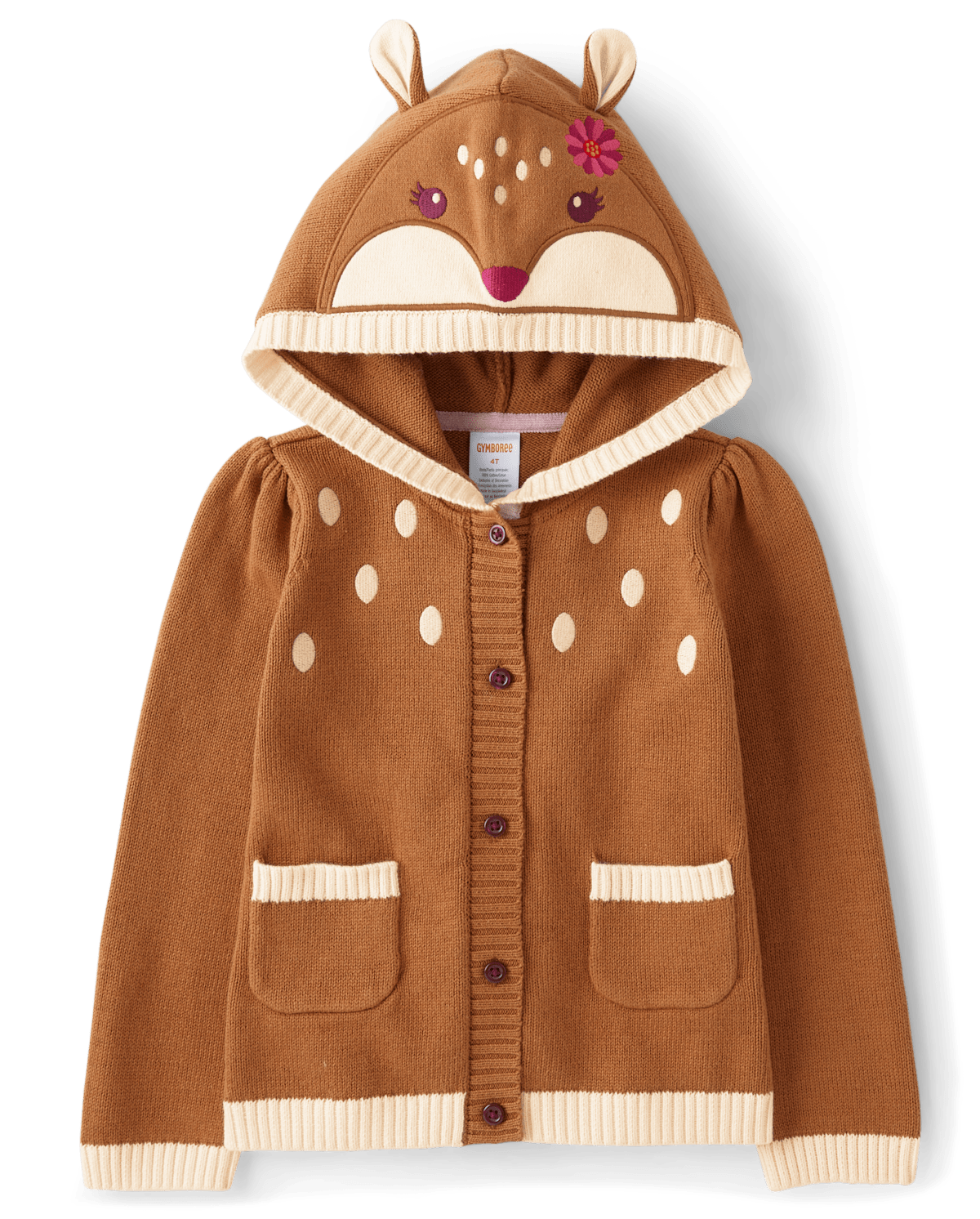 Детские худи Gymboree Girls Embroidered Deer Cardigan - Enchanted Forest