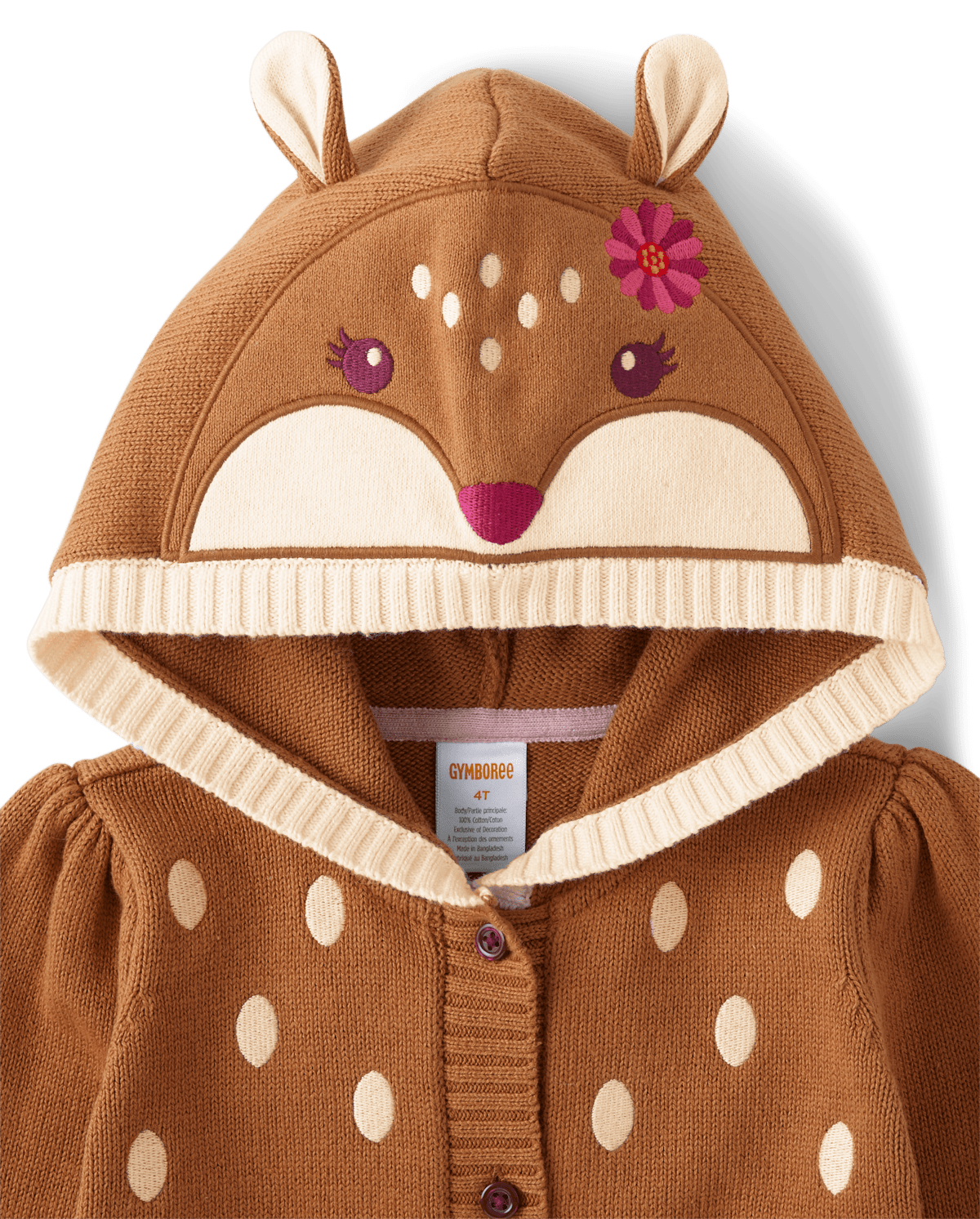 Детские худи Gymboree Girls Embroidered Deer Cardigan - Enchanted Forest — фото 3