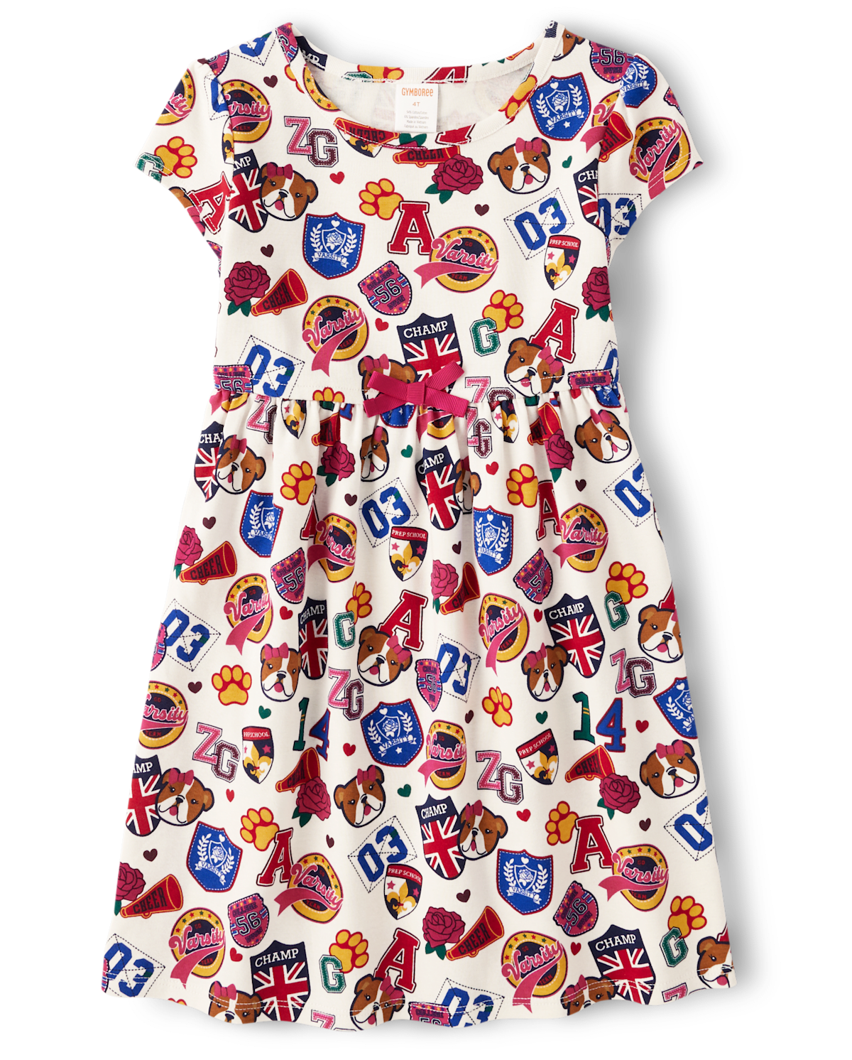 Детские платья Gymboree Girls Varsity Patch Babydoll Dress - Prep School